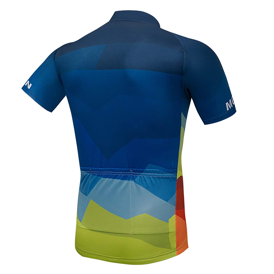 MOXILYN Men's Cycling Jersey - Full Zip Mountain Bike Shirt, Breathable & Quick Dry Performance Top for Road & Trail Riding - Perfect for Cycling, Commuting & Outdoor Sports