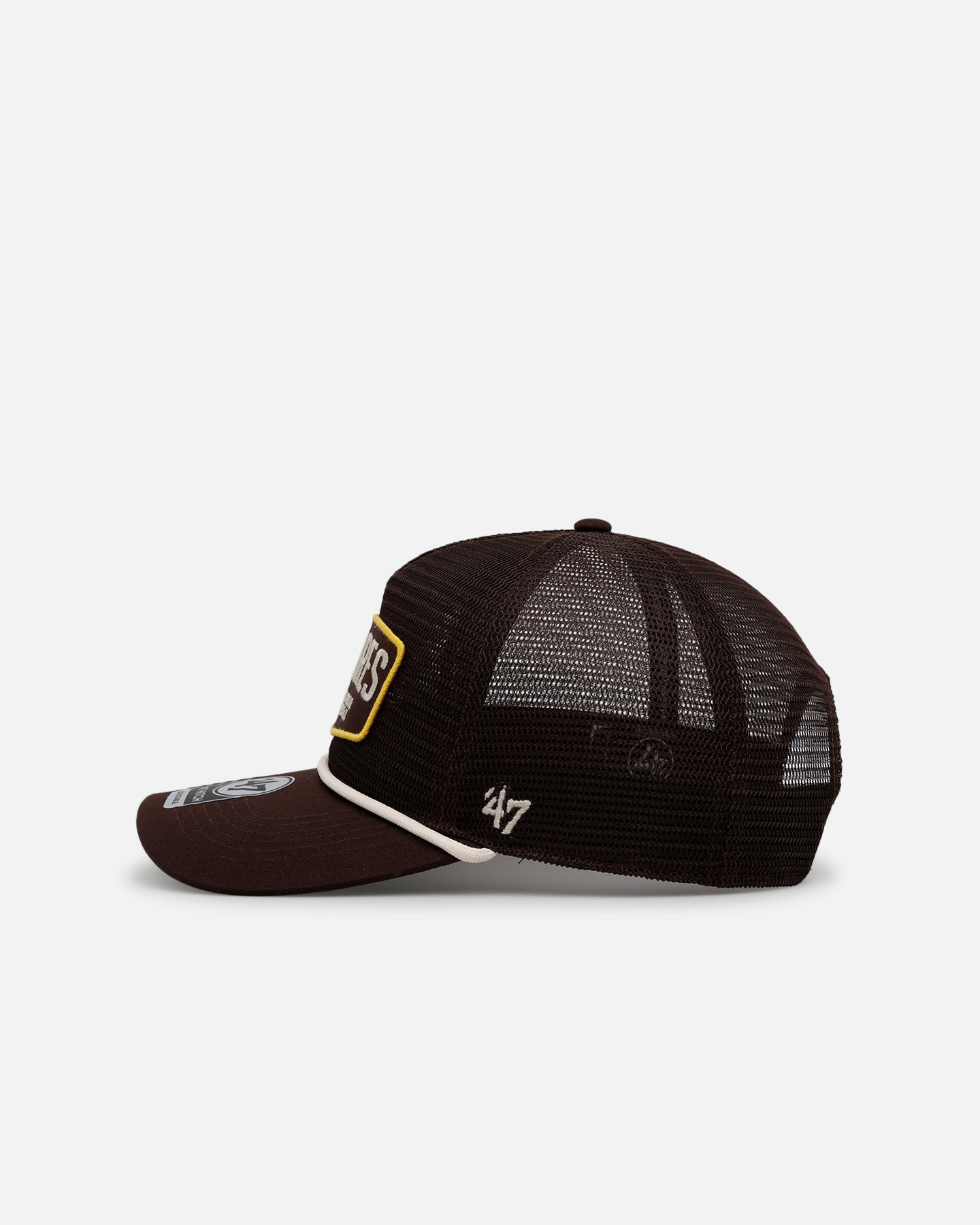 47 Brand San Diego Padres Mesh Hitch Trucker Snapback Hat - Adjustable Brown Baseball Cap for Men & Women - Perfect for Sports Games, Casual Wear & Fan Collections