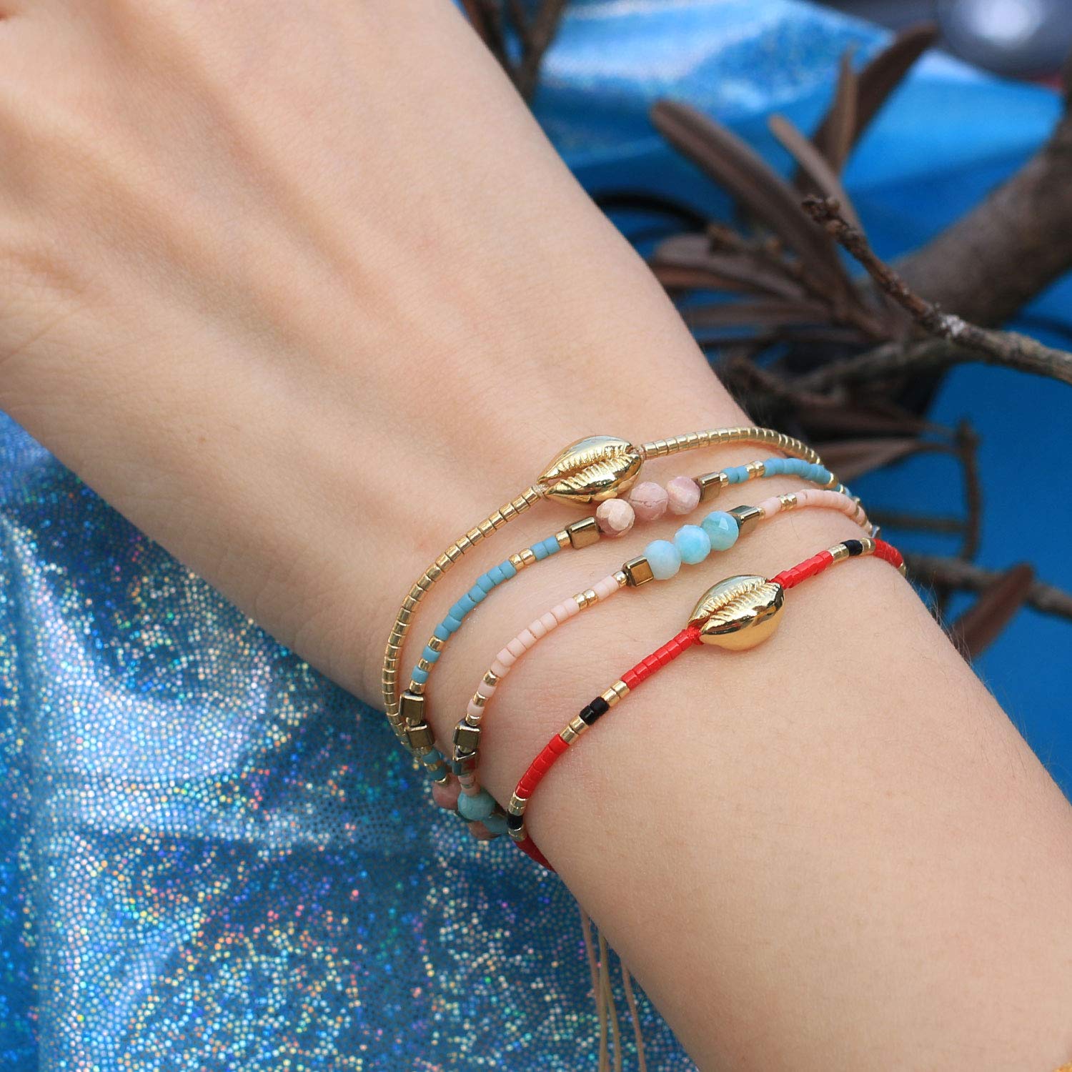 Adjustable Agate Bead Bracelet for Women - Trendy Friendship Jewelry Gift, Handmade Stretchable Beads, Perfect for Daily Wear & Special Occasions