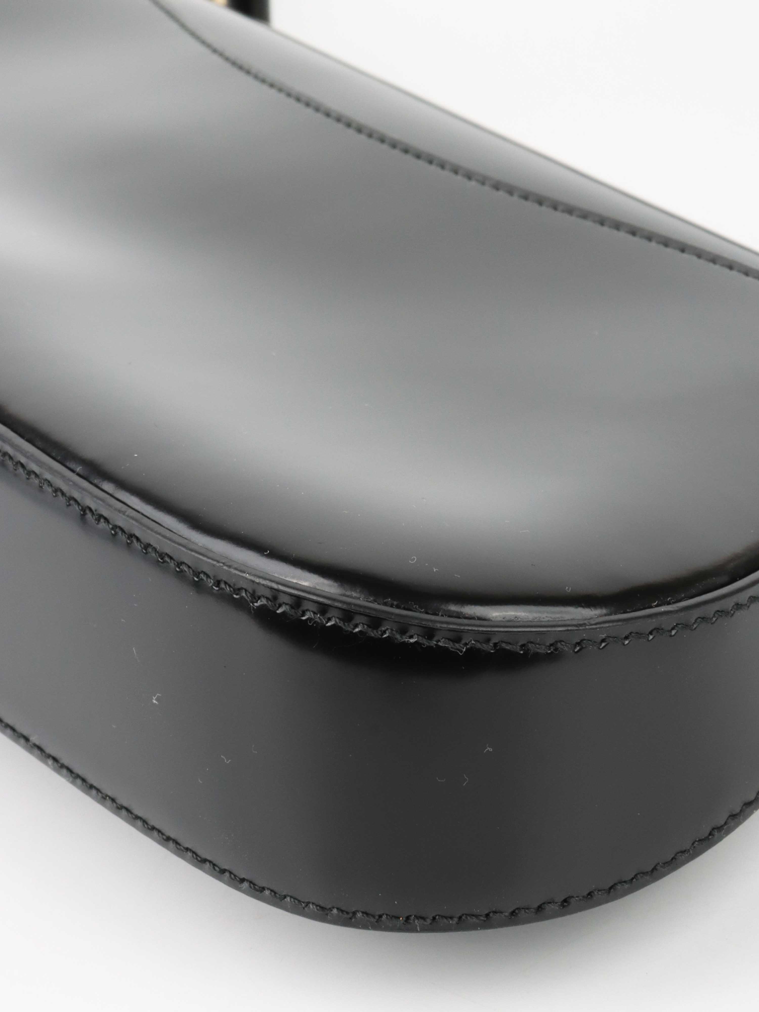 Prada Black Leather Shoulder Bag for Women - Luxury Designer Handbag Purse for Work, Travel & Everyday Use