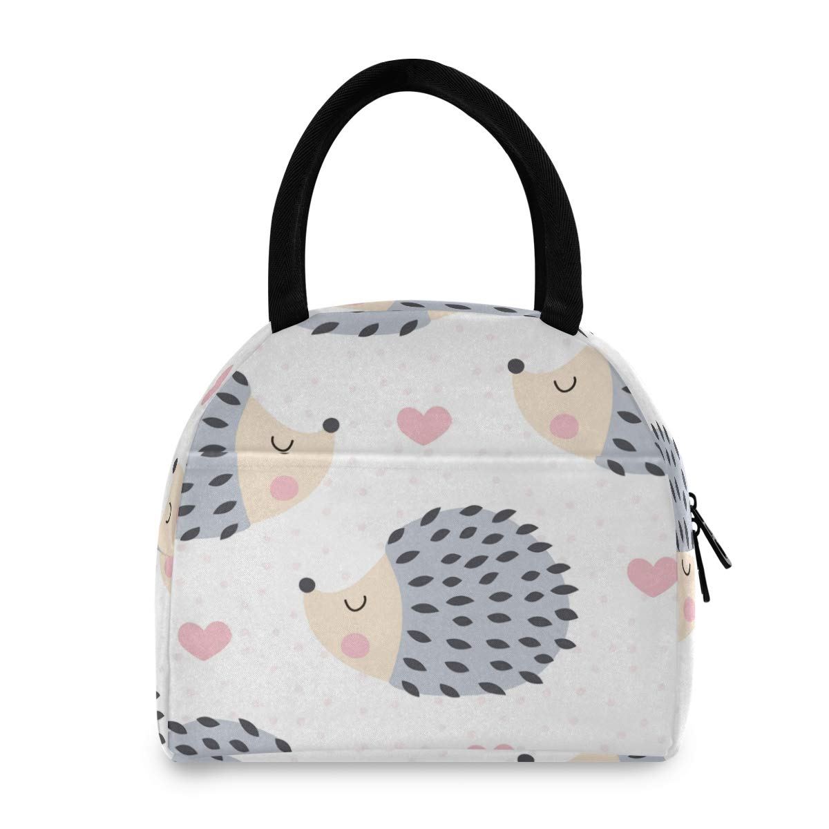 Baofu Insulated Hedgehog Lunch Bag - Reusable, Waterproof & Durable Tote with Zipper - Large Multifunctional Lunch Box for Kids & Women - Perfect for School, Work, Picnics & Outdoor Activities