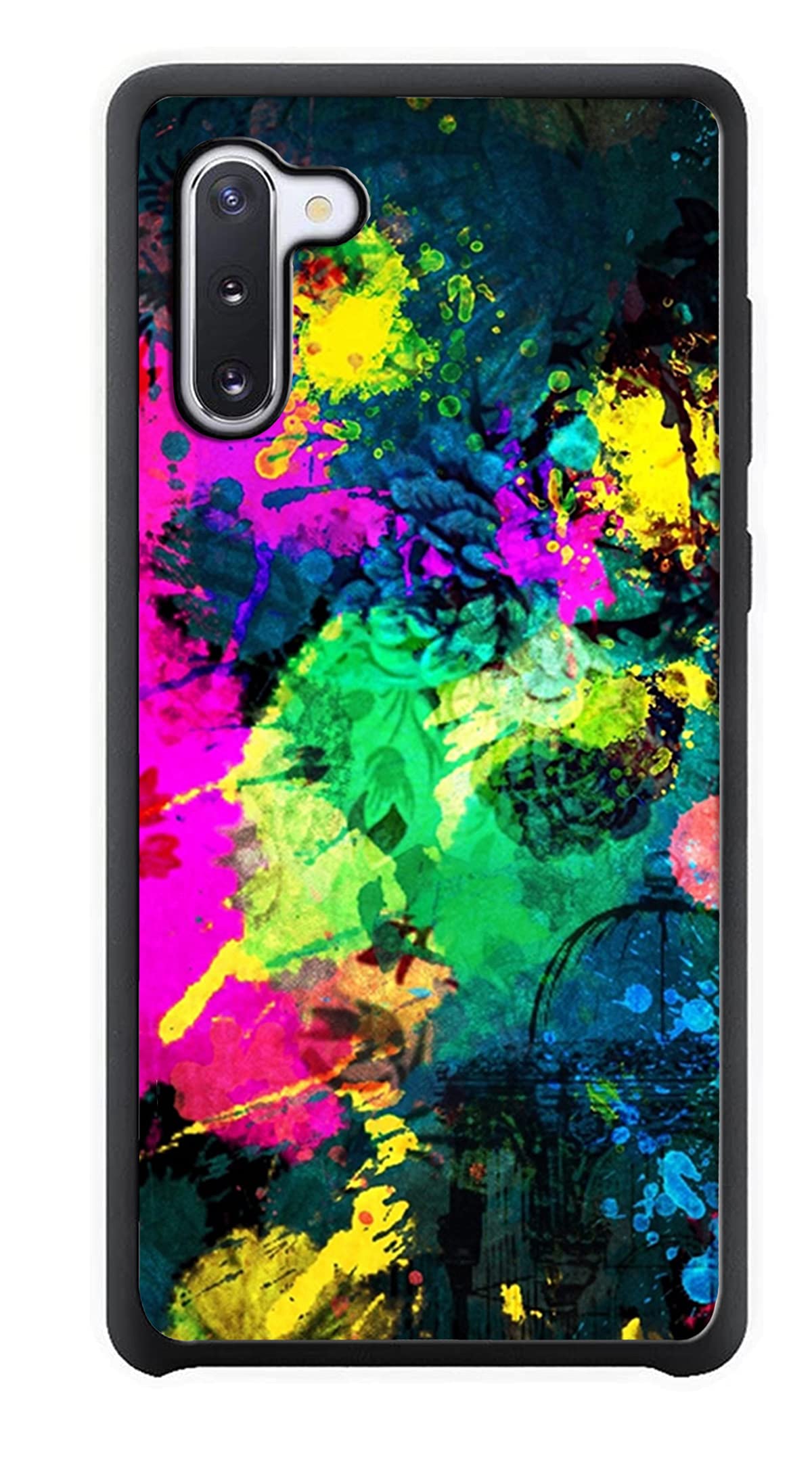 Colorful Paint Splatter Samsung Galaxy Note 10 Case - Shock Absorbent TPU Protective Phone Cover for Impact Protection | Perfect for Daily Use, Travel & Outdoor Activities