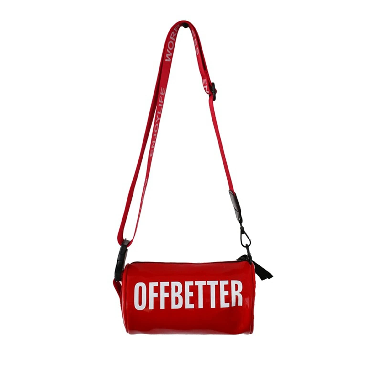 Lightweight Water-Resistant Nylon Crossbody Sling Bag for Women & Men - Multi-Pocket Shoulder Purse with Adjustable Strap (Red) - Perfect for Travel, Hiking, and Everyday Use
