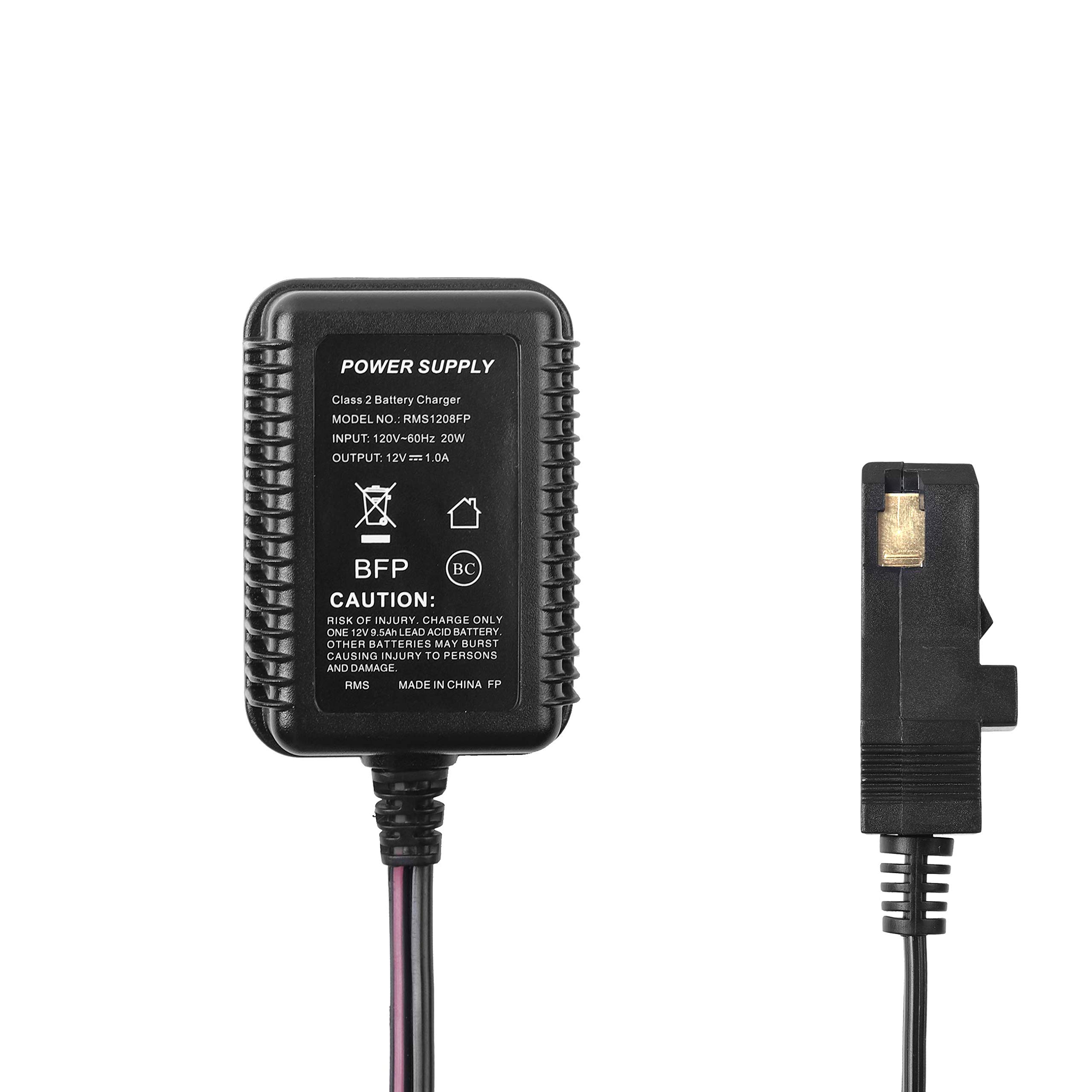 JONATURE 12V Power Wheels Charger - Replacement Battery Charger for Fisher-Price Ride-On Toys (Gray & Orange Top Batteries) - Perfect for Kids Electric Cars, Jeeps & Ride-On Vehicles