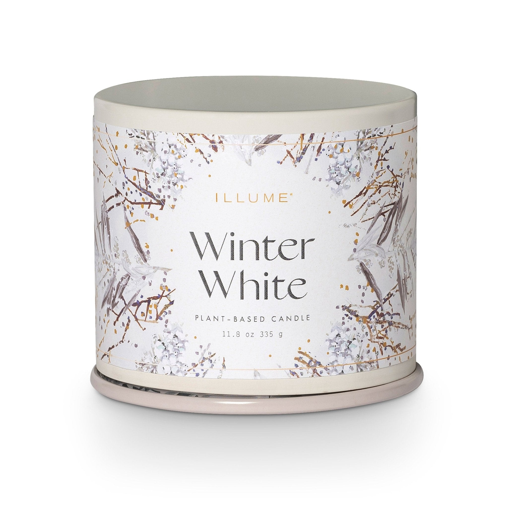 Winter White Vanity Tin Candle - Elegant Scented Soy Wax Candle for Home Decor, Gifts & Relaxation - Perfect for Bedroom, Bathroom, and Romantic Ambiance
