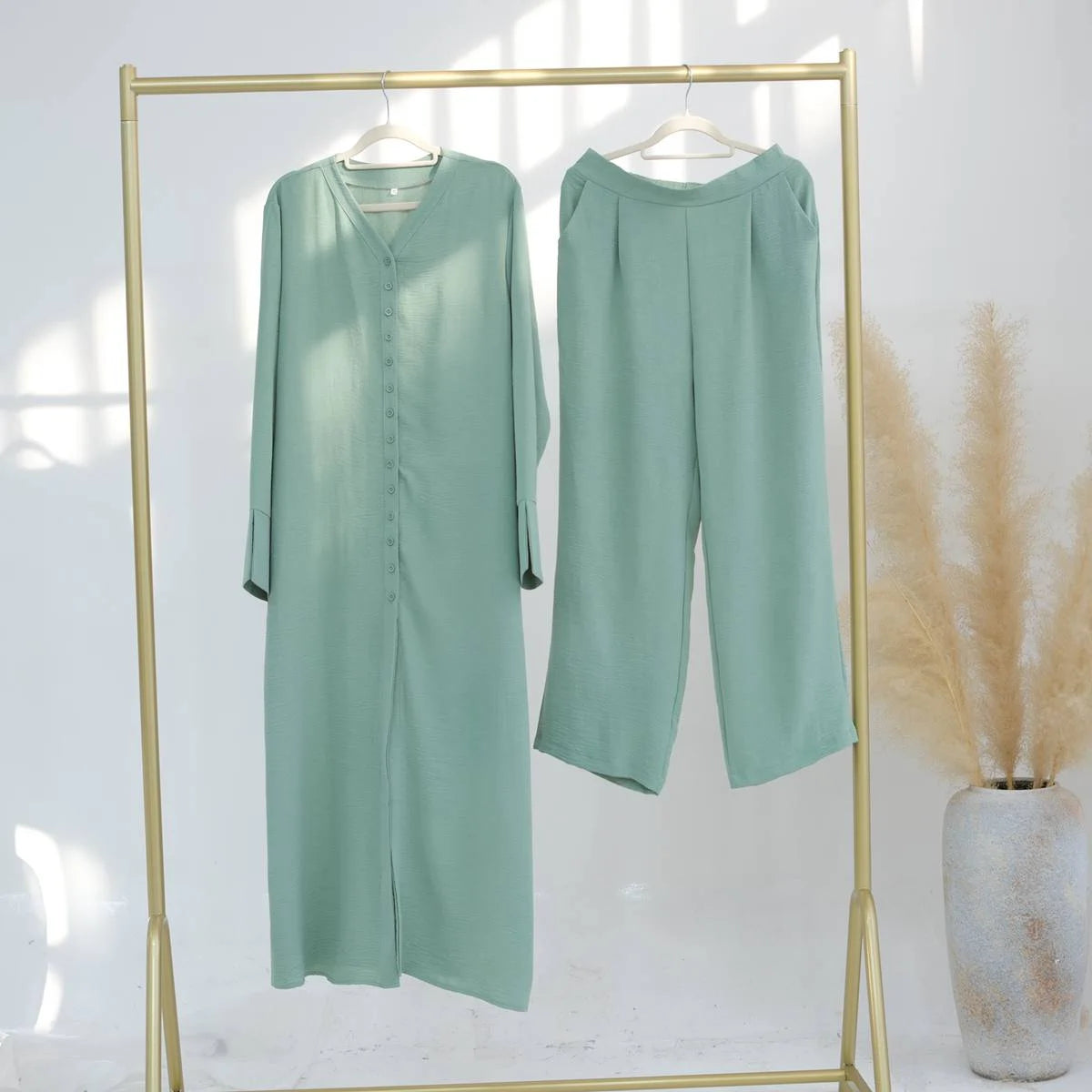 Wrinkle-Free 2-Piece Daily Wear Set - Comfortable Tops and Pants for Women | Perfect for Work, Travel & Casual Outfits
