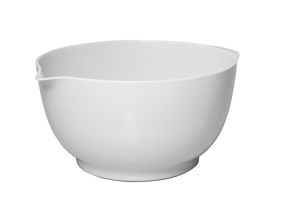 Avanti 3.5L White Melamine Mixing Bowl - Durable & Lightweight Kitchen Essential for Baking, Mixing & Food Prep
