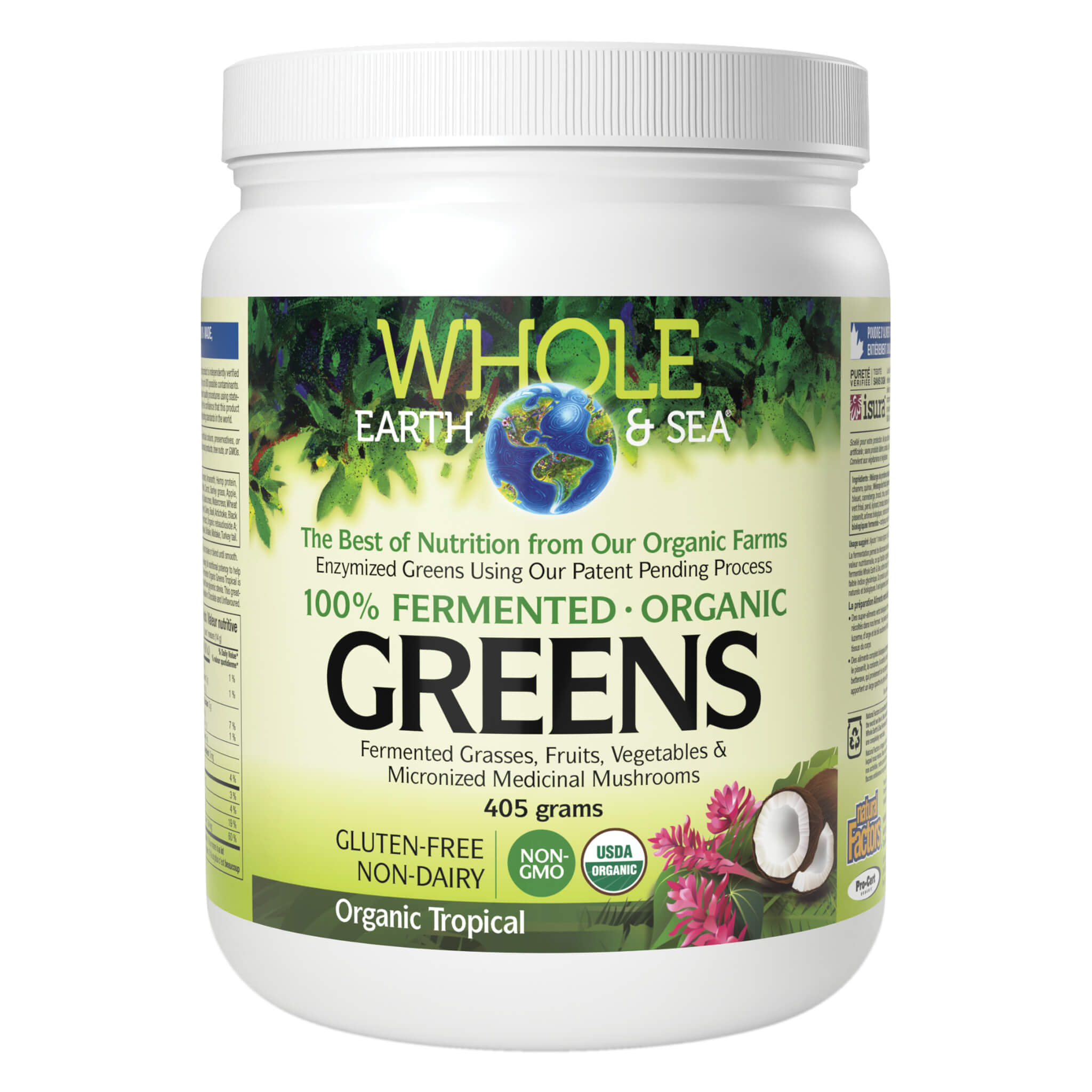 Organic Fermented Greens Powder Superfood - Boost Energy & Digestion - Perfect for Smoothies, Juices & Daily Wellness