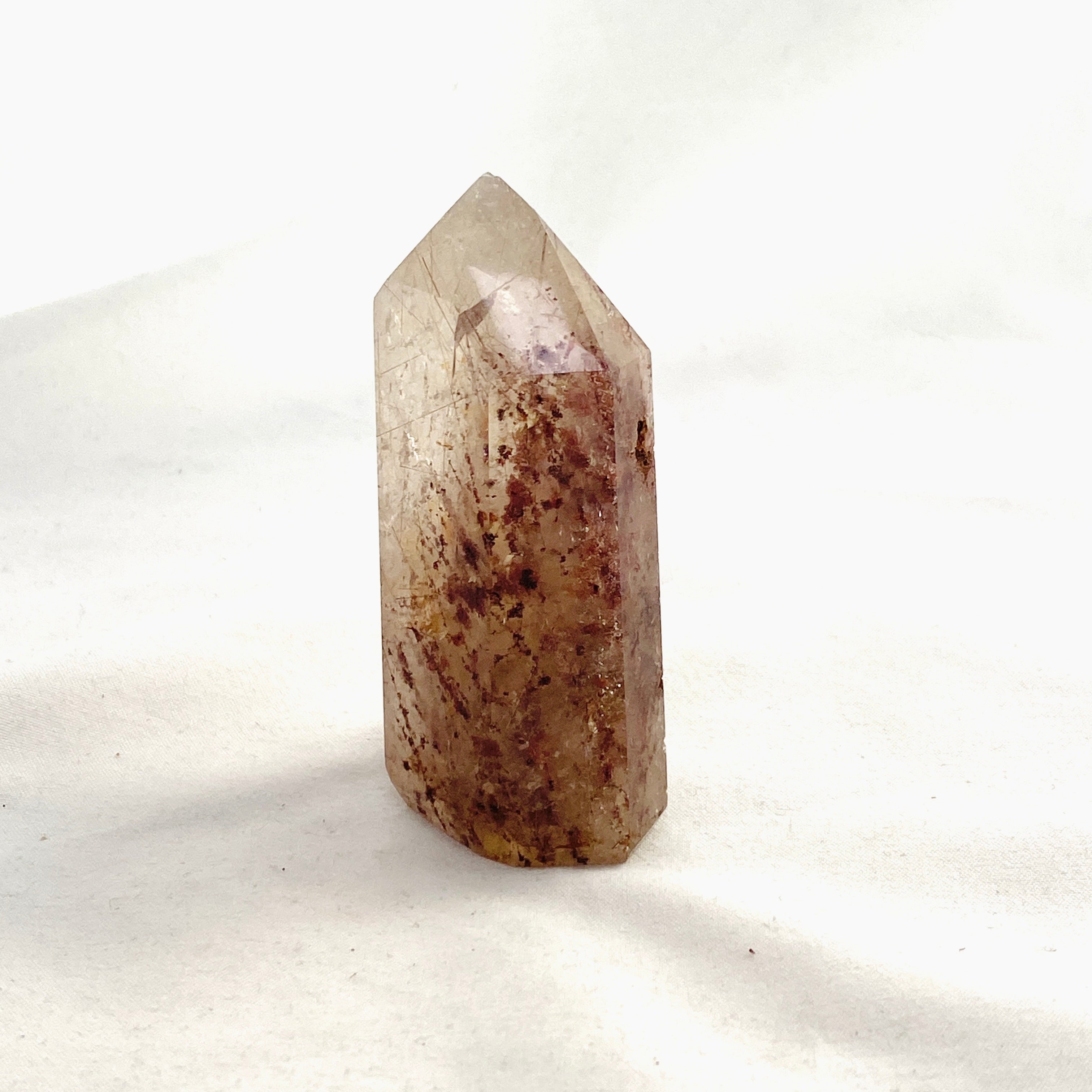 Natural Rutilated Quartz Point RTQP 01 - Healing Crystal for Meditation, Energy Work & Spiritual Growth | Perfect for Home Decor, Yoga & Reiki
