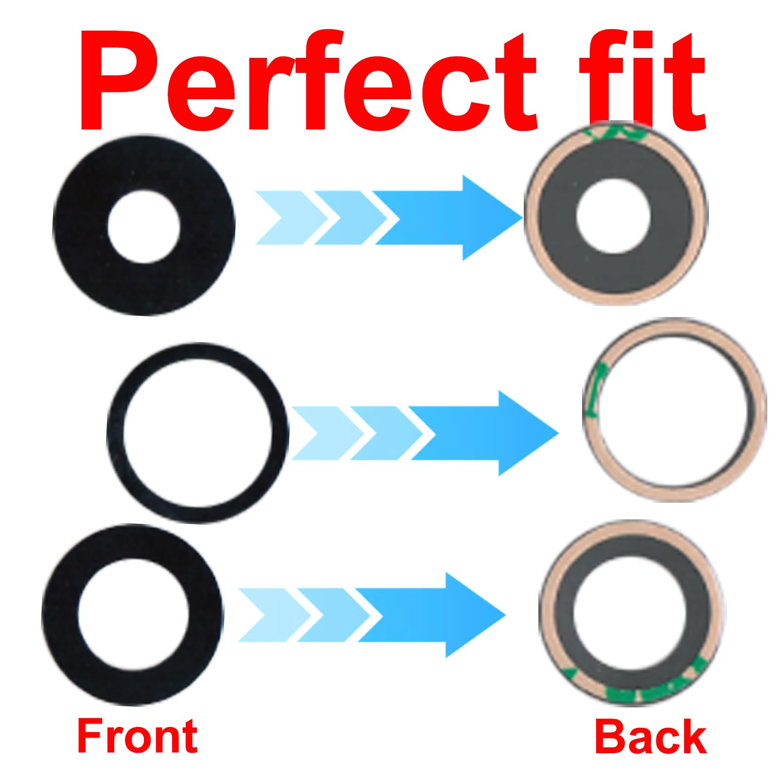 iPhone 14 Pro/14 Pro Max Rear Camera Lens Glass Replacement with Pre-Installed Adhesive & Repair Tool Kit - Easy DIY Fix for Cracked or Scratched Camera Lens - Perfect for Home Repair, Phone Maintenance, and DIY Enthusiasts