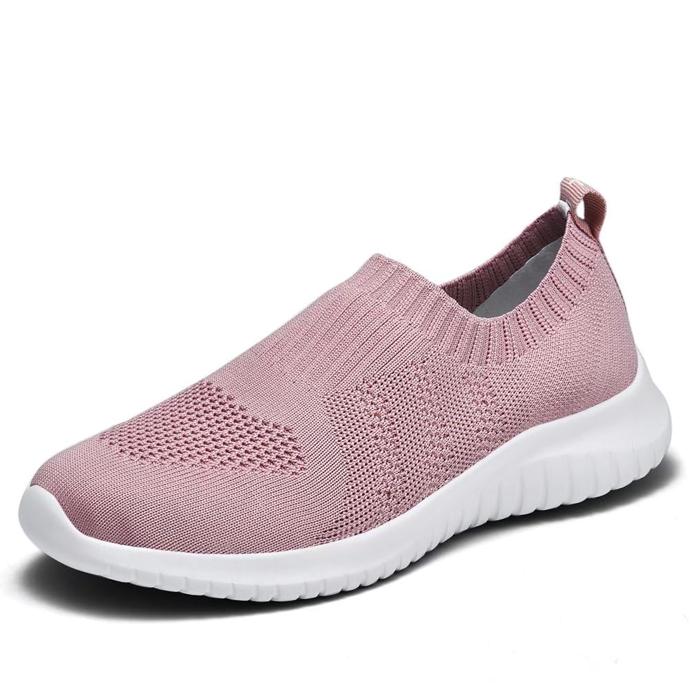 TIOSEBON Women's Slip-On Walking Shoes - Breathable Knit Sneakers for Yoga, Running & Casual Wear - Lightweight Elastic Socks with Arch Support - Perfect for Gym, Travel & Everyday Comfort