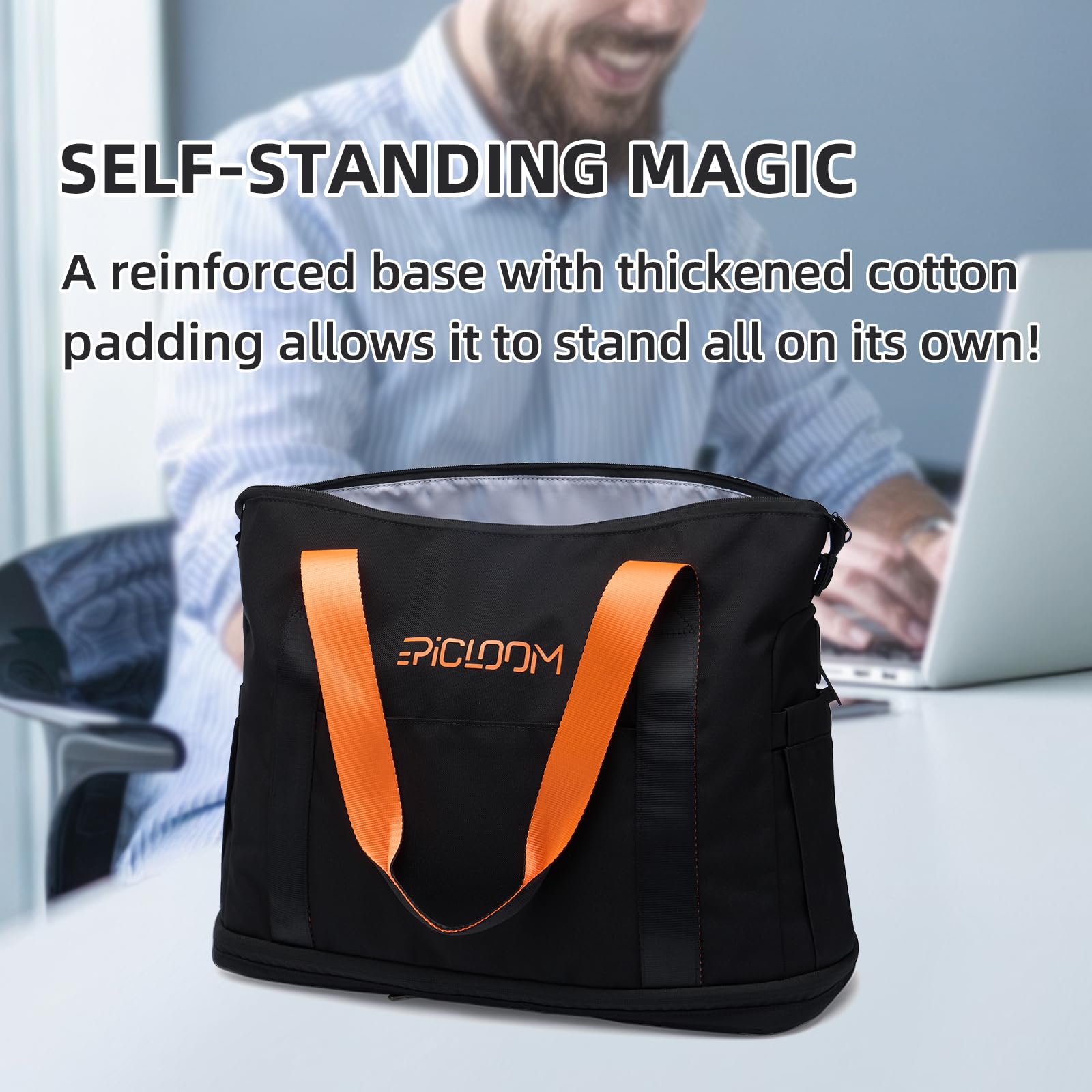 Durable Tote Bag for Men & Women - Travel Duffel Bag with 15.6