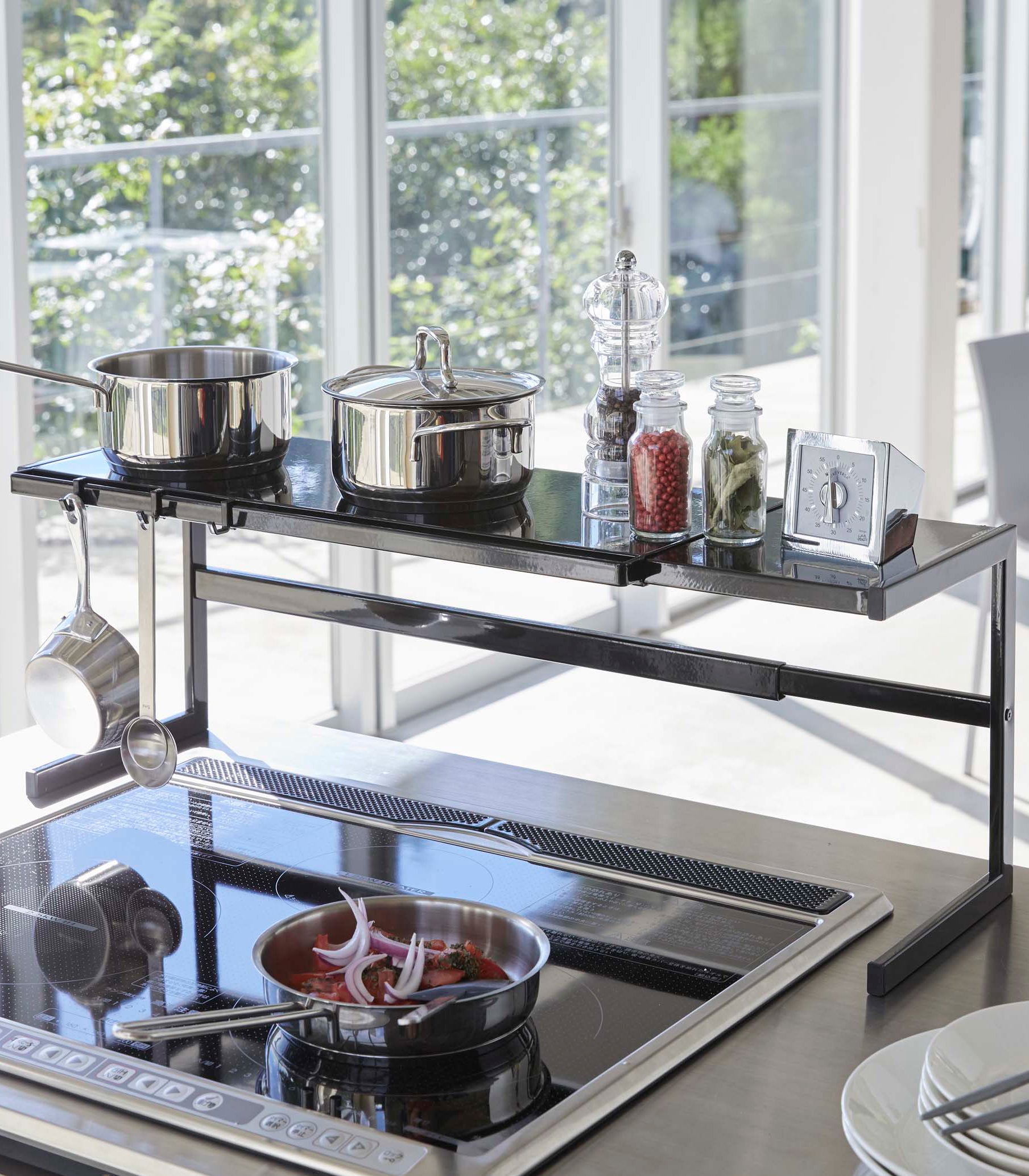 Expandable Countertop Shelf - Sturdy Steel Organizer for Kitchen, Bathroom & Office Storage | Space-Saving Solution for Small Spaces