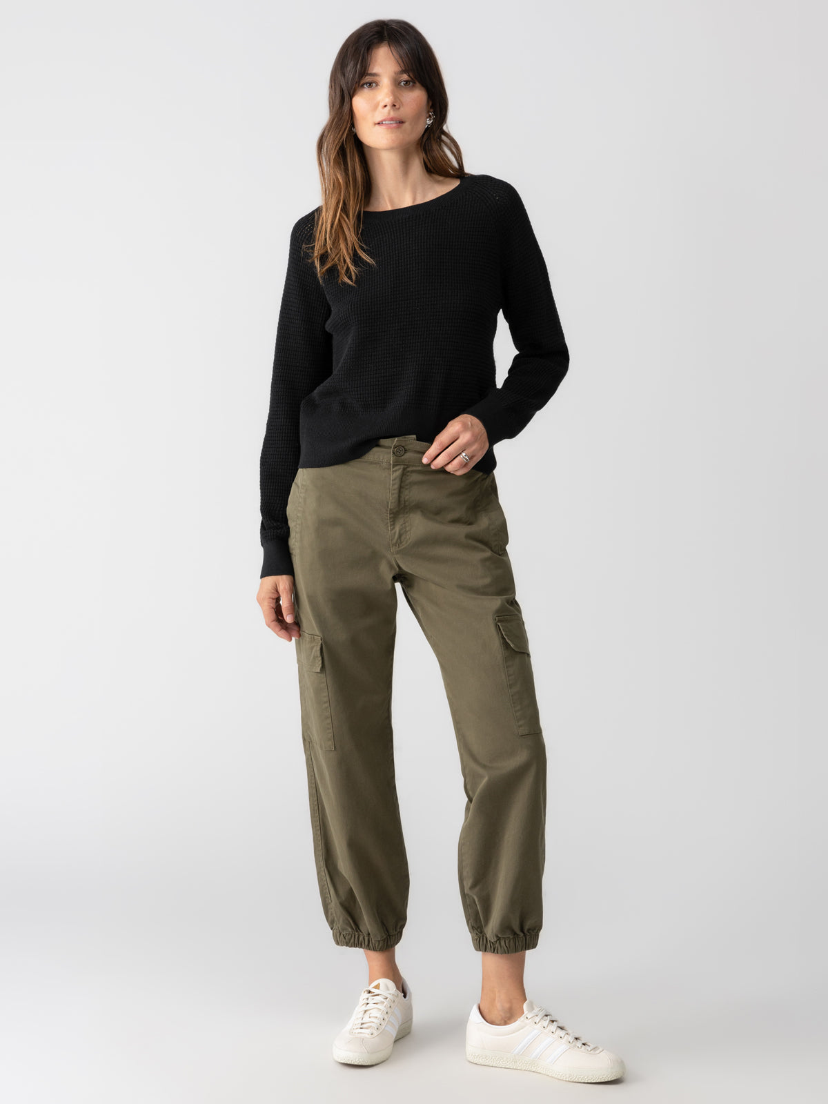 Breathable Openwork Sweater for Women - Lightweight Black Knit Top for Everyday Wear | Perfect for Office, Date Night & Casual Outings