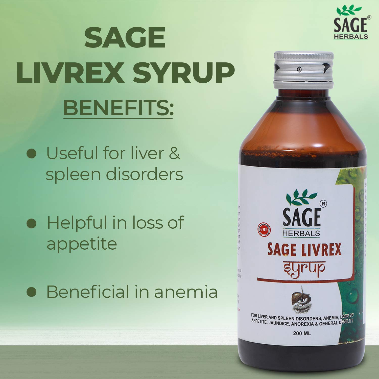 Sage Herbals Livrex Syrup - Natural Liver Detox & Spleen Support with Aloe Vera, Narsar & Kansi | Promotes Liver Health | 100ml (Pack of 3) | Ideal for Daily Liver Care & Detoxification Routines