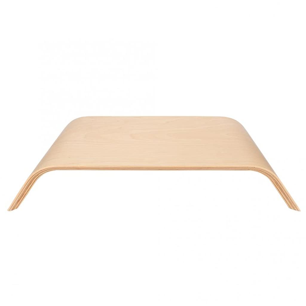 Universal Wooden Monitor Stand for PC & Laptop - Adjustable Desktop Riser with Storage Space, Ergonomic Computer Screen Holder for Home & Office Workspace