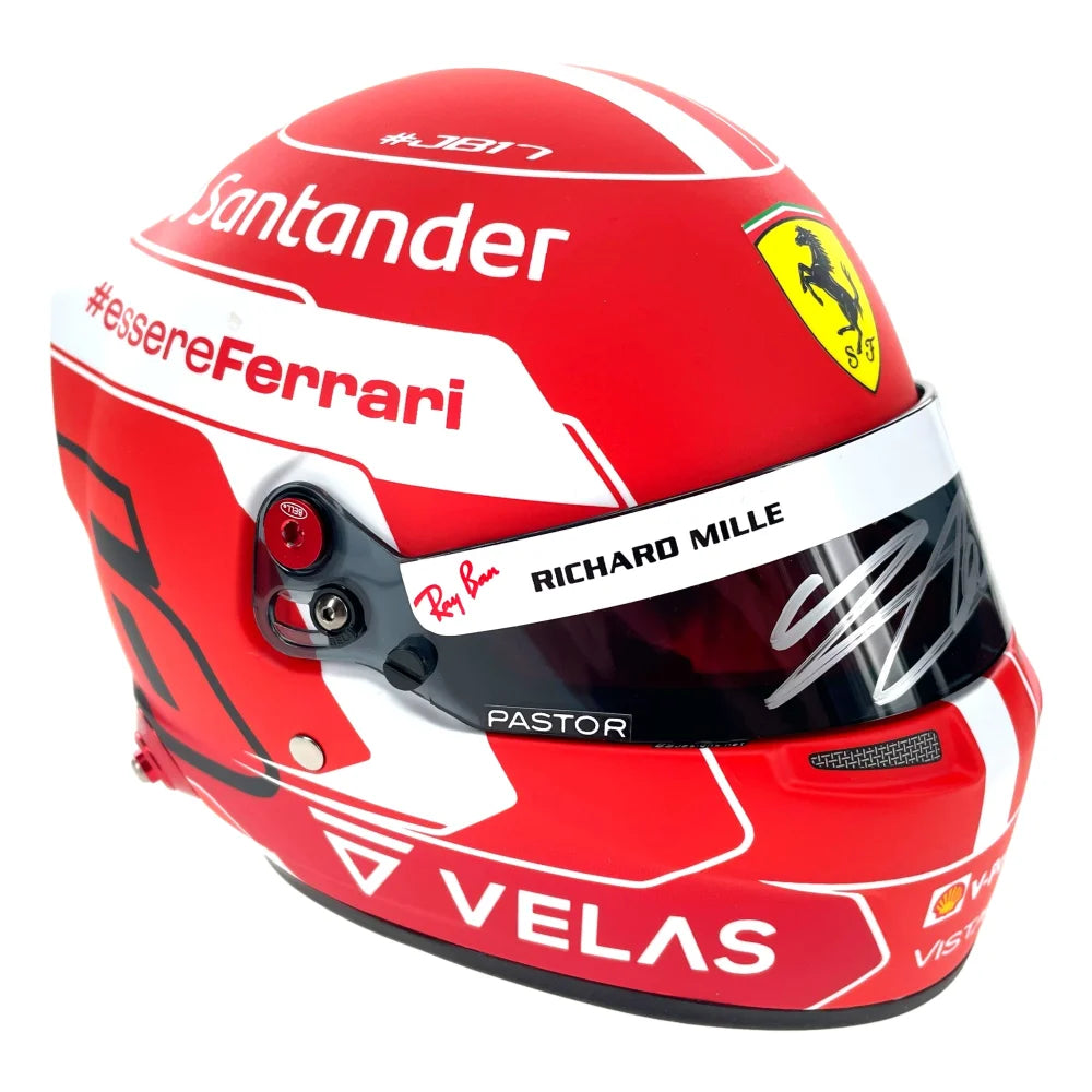 Charles Leclerc Autographed 1:2 Scale Ferrari F1 Mini Helmet - Official Formula One Collectible with BAS COA - Perfect for Racing Fans Display & Memorabilia Collection