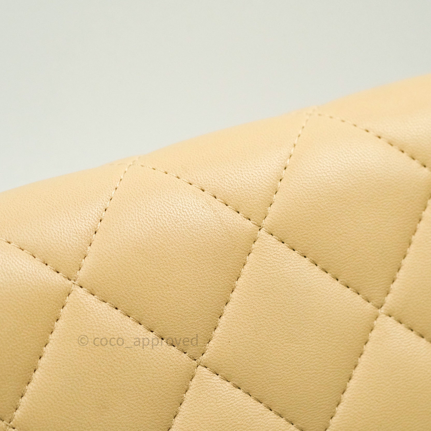 Chanel Classic Jumbo Double Flap Bag Beige Lambskin Leather with Gold Hardware - Luxury Designer Handbag for Women, Perfect for Parties, Dating & Special Occasions