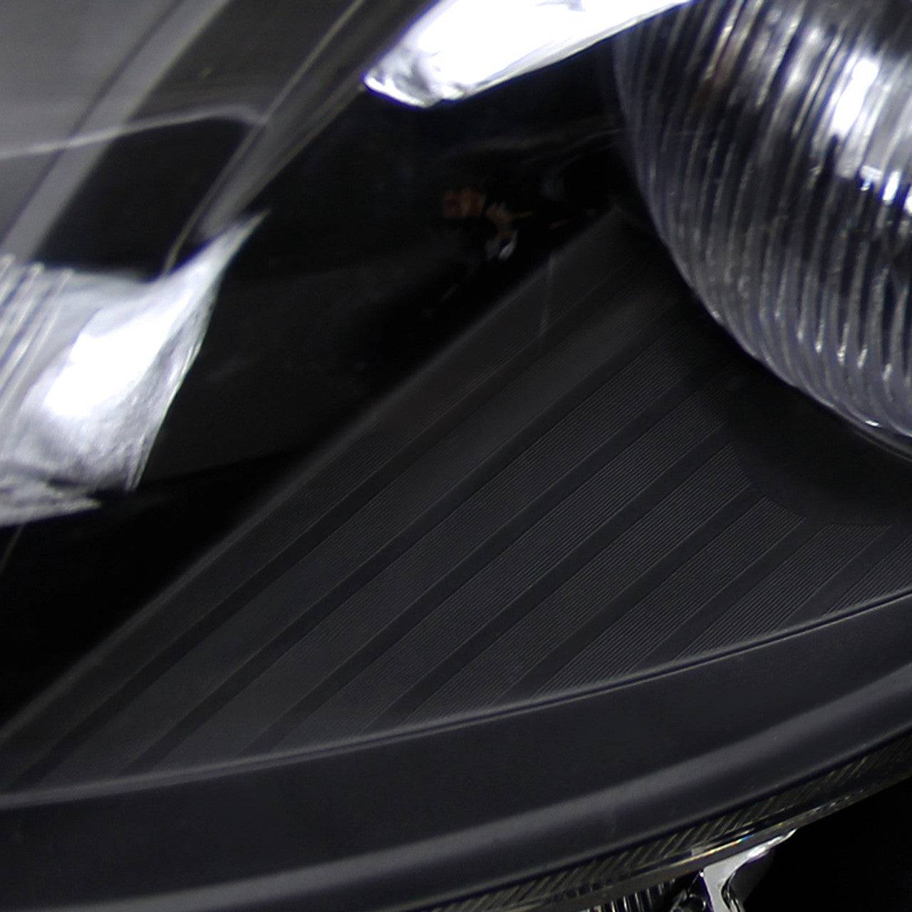 2007-2009 Toyota Camry Projector Headlights with Amber Reflectors - Matte Black Housing & Clear Lens - Upgrade for Night Driving & Enhanced Visibility