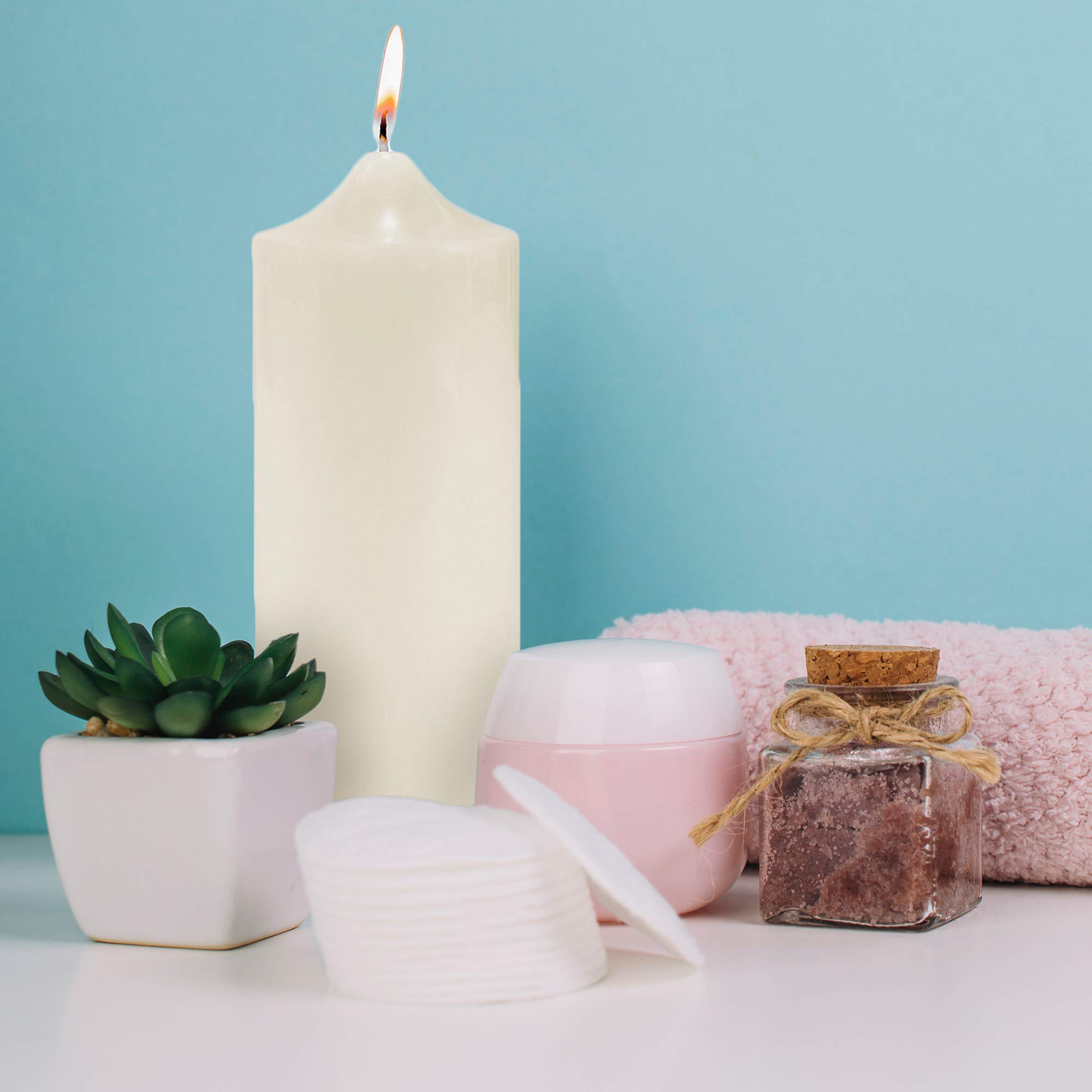 Unscented Ivory Pillar Candles 3