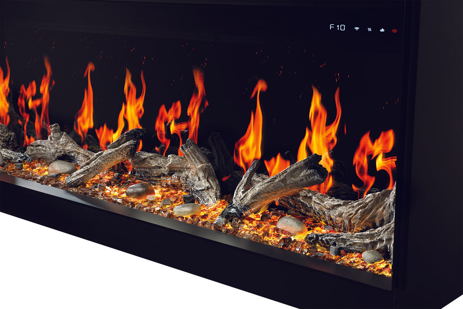 Napoleon Luminex 65-Inch LCD Virtual Smart Multi-Sided Built-In Electric Fireplace - Modern Heating Solution for Living Room, Bedroom & Office