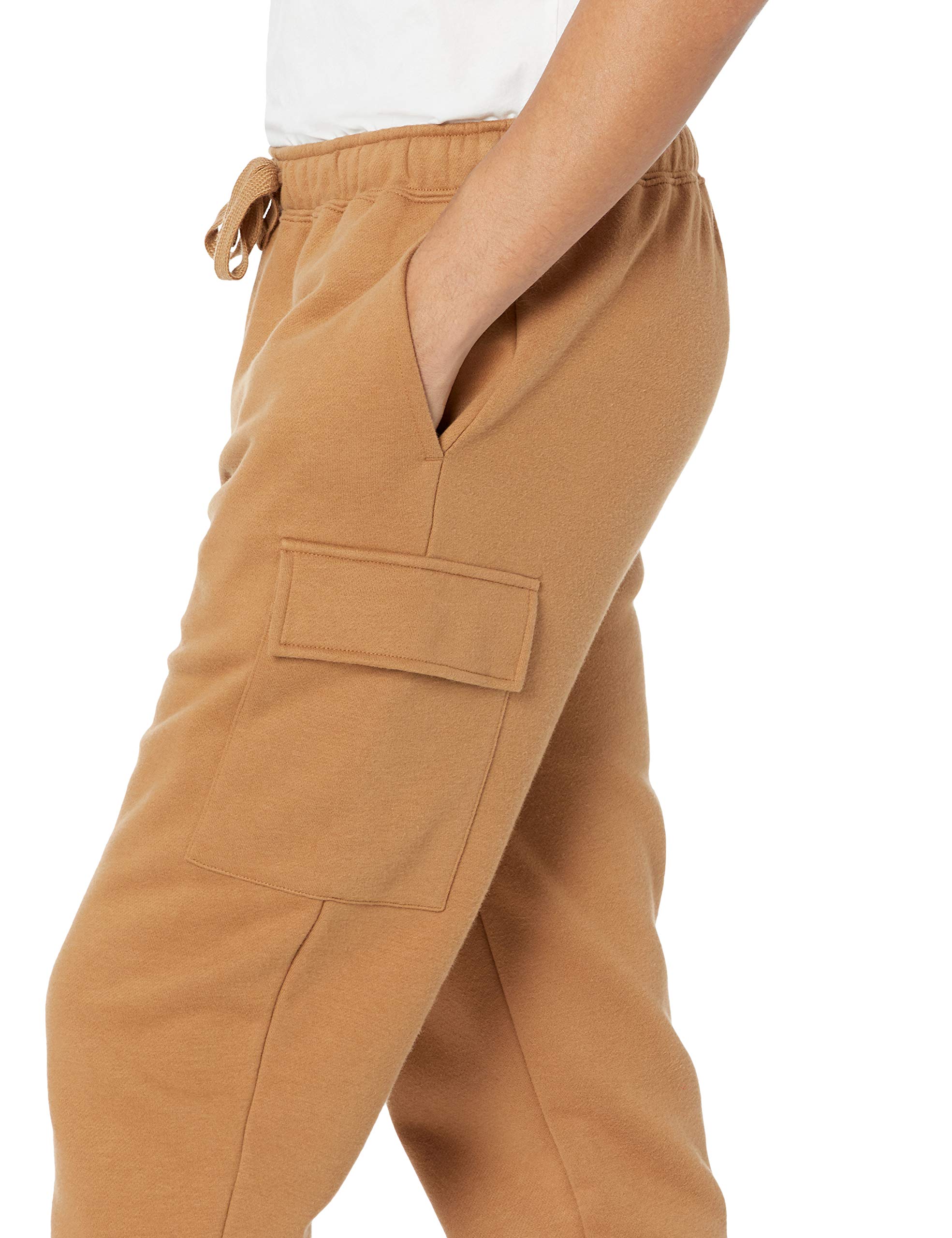 Amazon Essentials Men's Fleece Cargo Jogger Sweatpants - Comfortable Casual Workout Pants for Gym, Lounge & Outdoor Activities