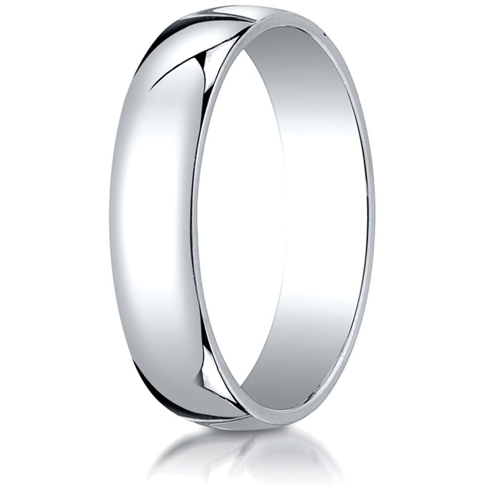 14k White Gold 5mm Low Dome Ring - Elegant Everyday Jewelry