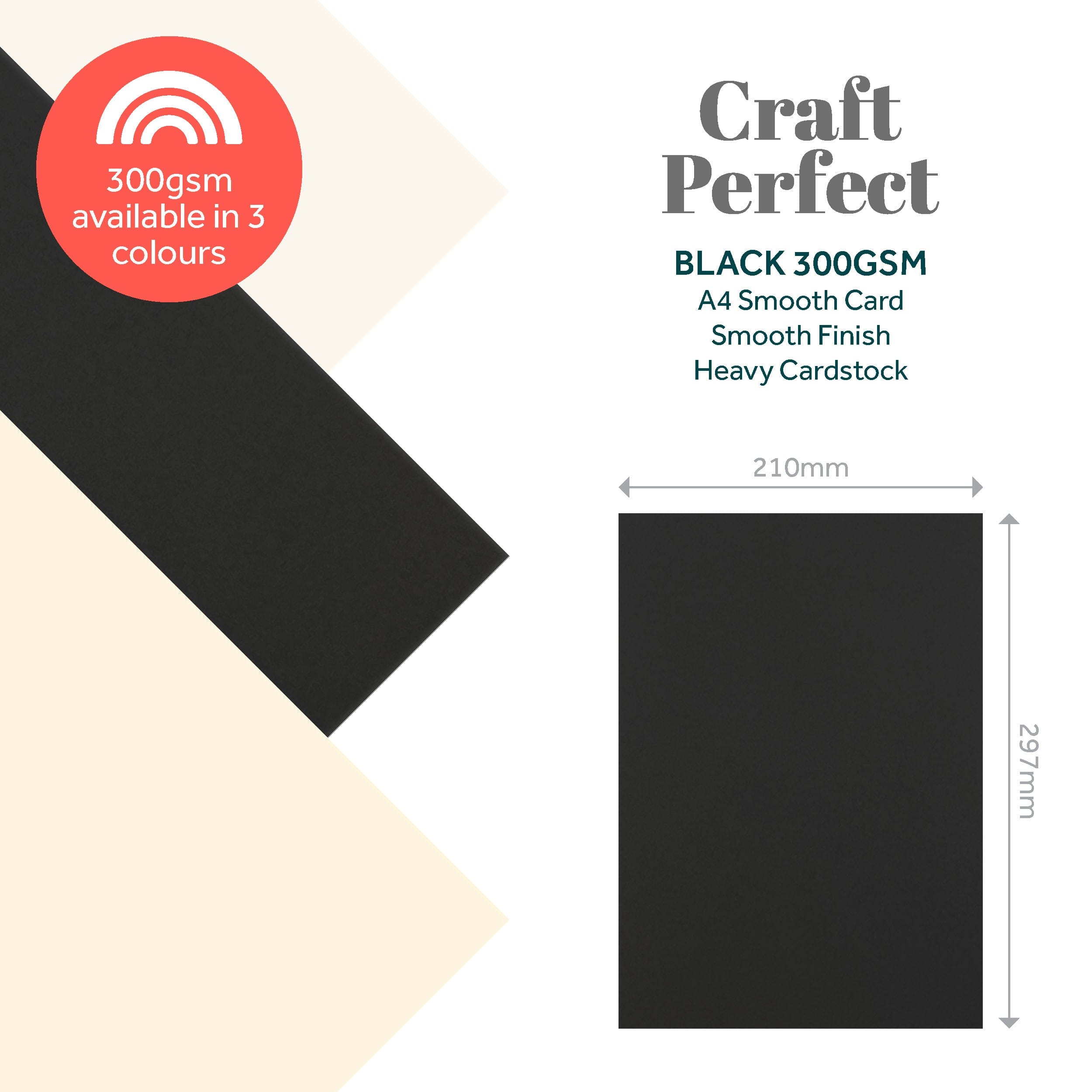 8-Pack Smooth Black A4 Cardstock (9569E8) - Premium Quality for Scrapbooking, Card Making, and Craft Projects