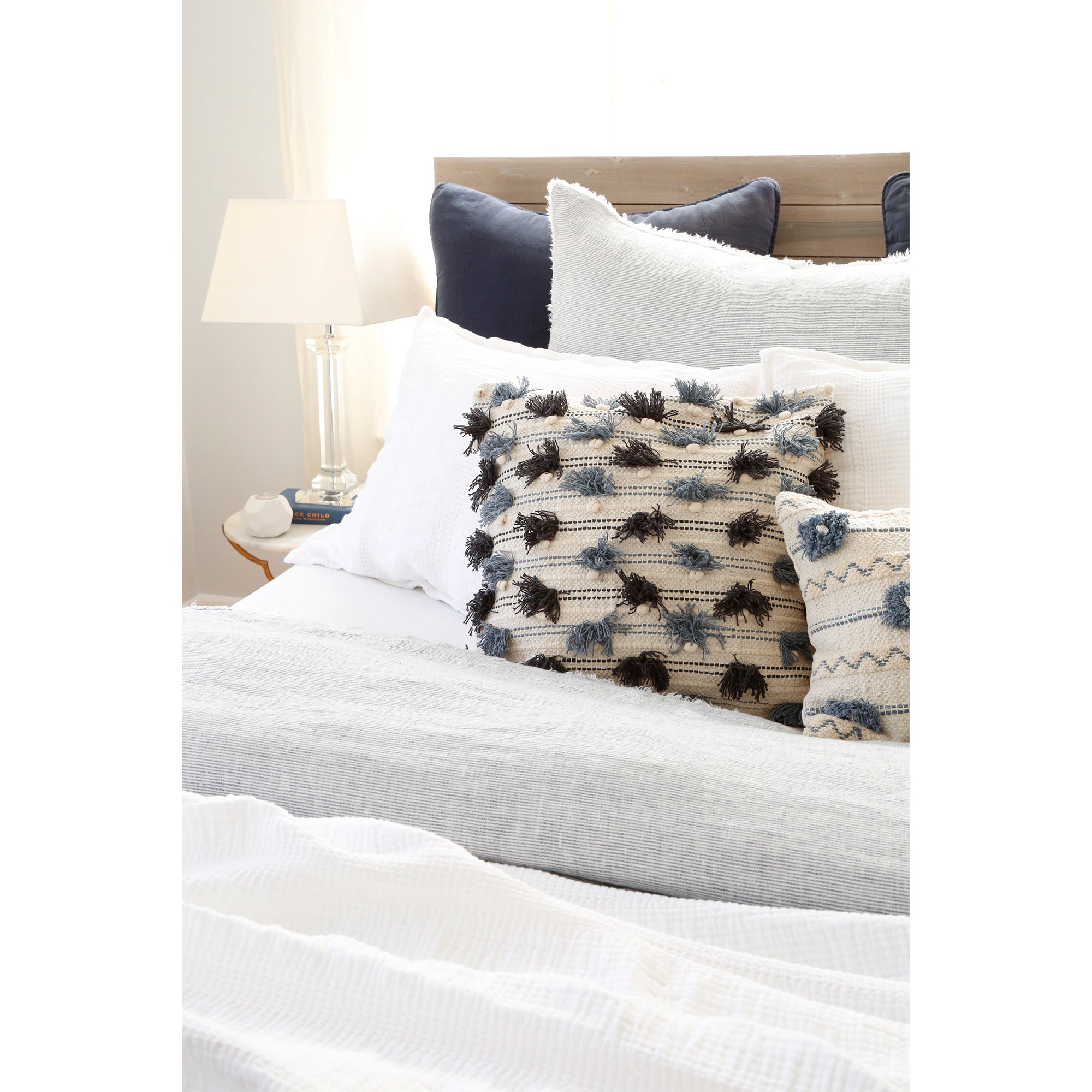 Pippa Hand Woven Decorative Throw Pillow 20x20 Inches with Insert - Perfect for Sofa, Bed & Home Decor