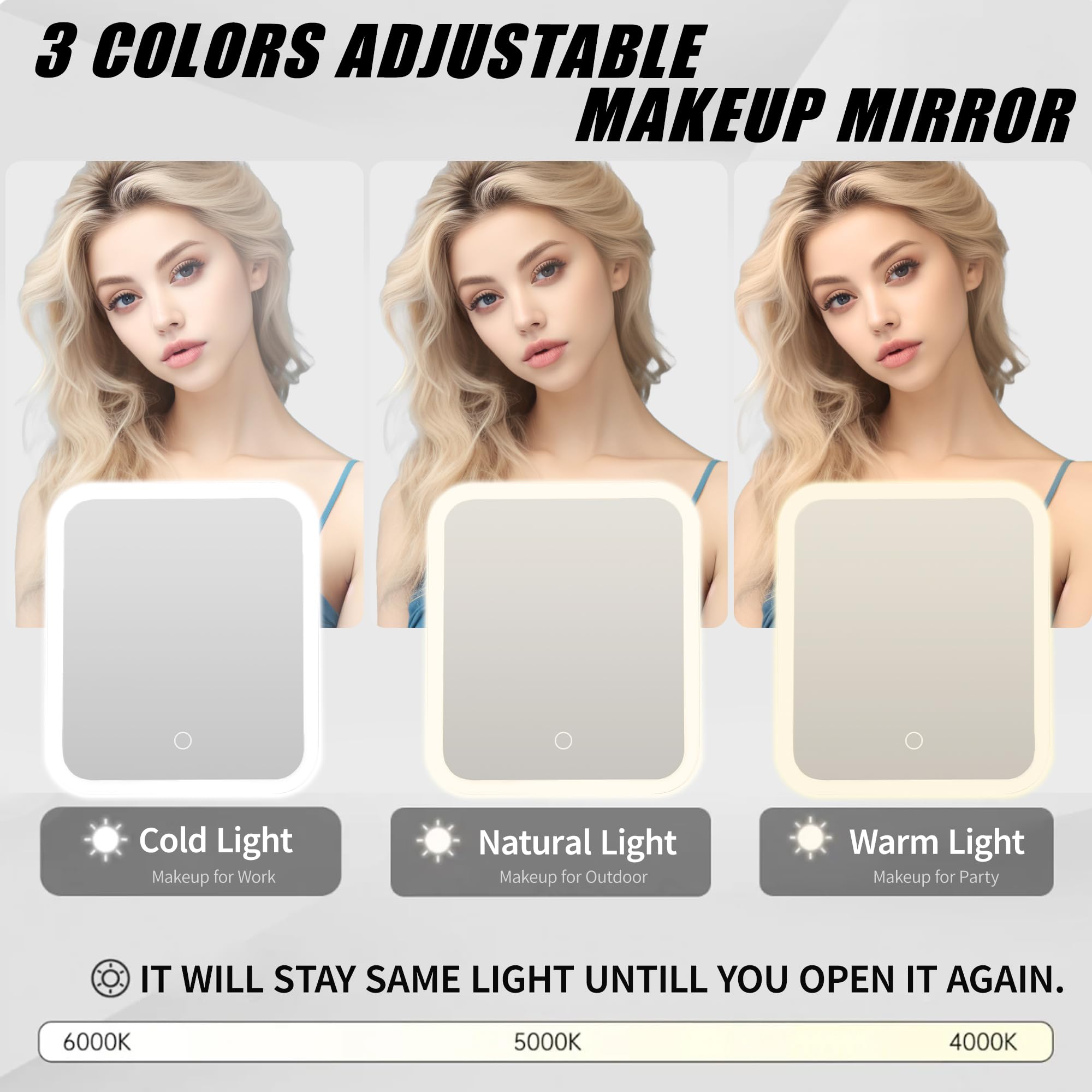 LED Makeup Bag with Lighted Mirror - Portable Travel Cosmetic Organizer Case for Brushes & Makeup Storage - Perfect Gift for Women - Ideal for Travel, Home & Professional Use