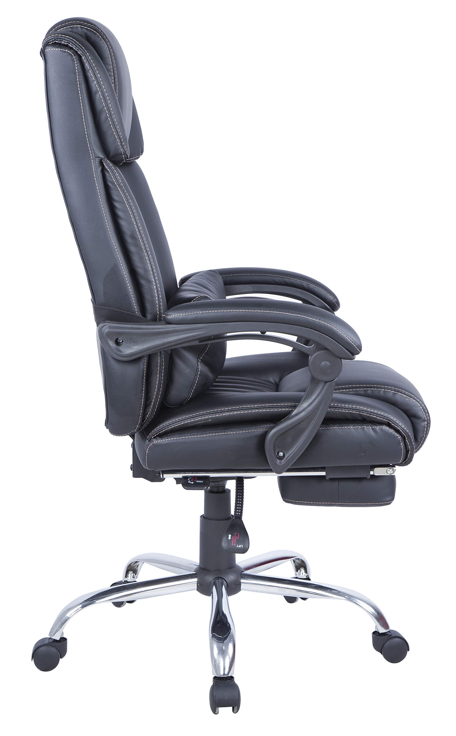 Milan 0027-CCH Ergonomic Office Computer Chair with Adjustable Height - Black, Comfortable Home & Gaming Desk Chair for Long Hours Sitting