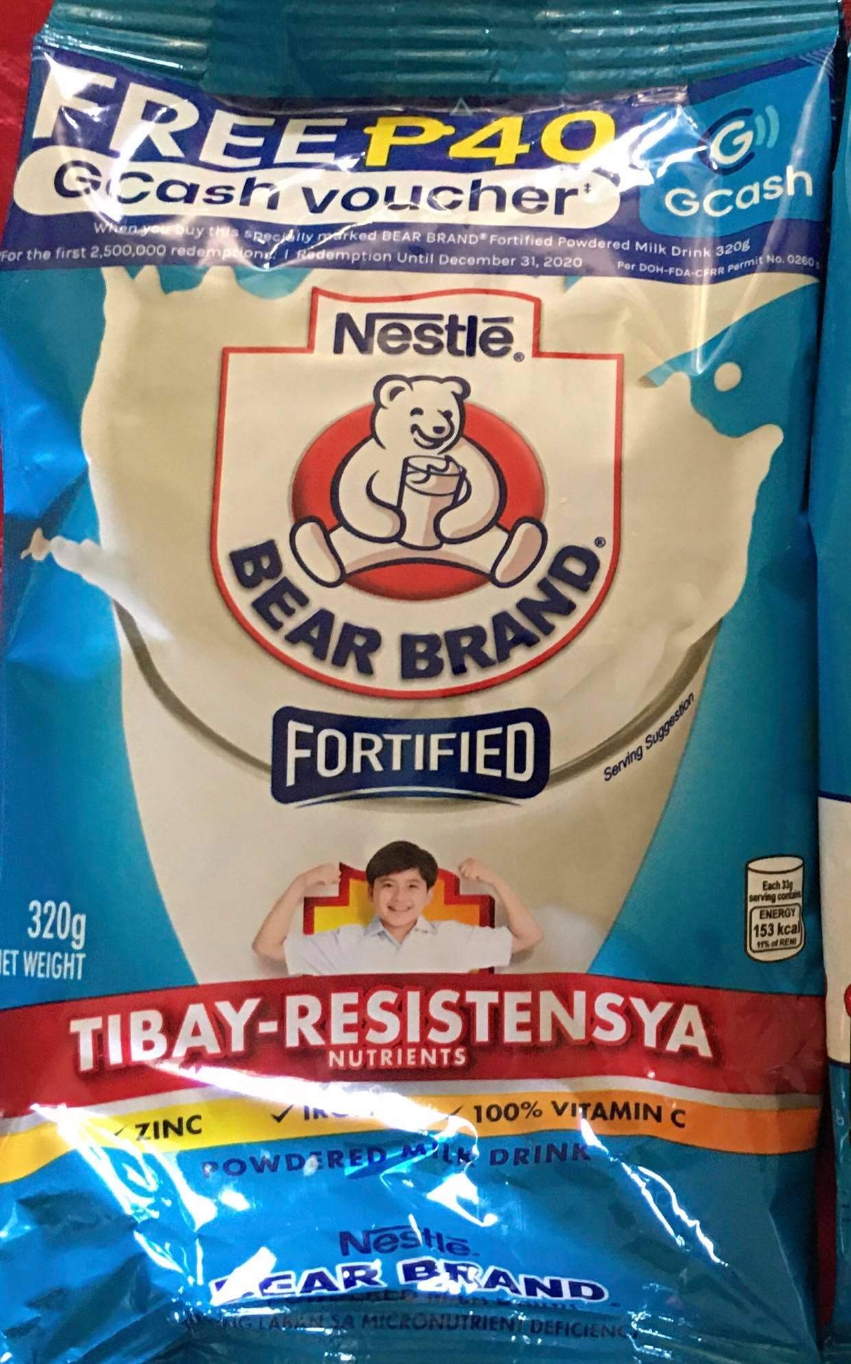 Bear Brand Fortified Powdered Milk Drink with Iron, Zinc & Vitamin C - 300g Pack - Great for Kids' Nutrition & Immune Support