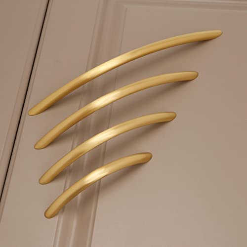 Solid Brass Cabinet Knobs Gold Drawer Pulls 2Pack - for Kitchen & Dresser Hardware