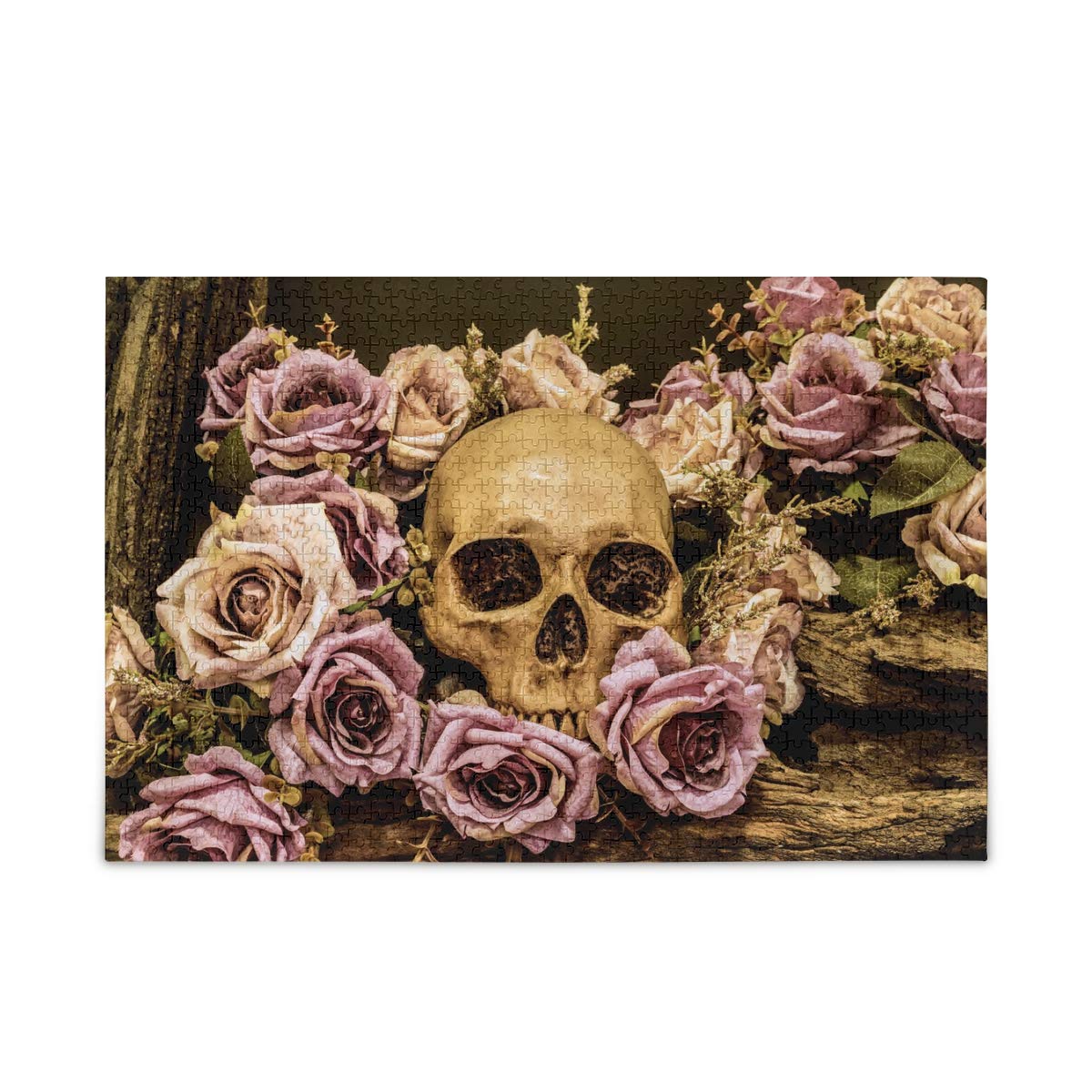 1000 Piece Vintage Skull Jigsaw Puzzle - Challenging Adult Puzzle & Fun Educational Toy for Kids | Perfect for Family Game Night, Halloween Decor & Brain Teaser Activities