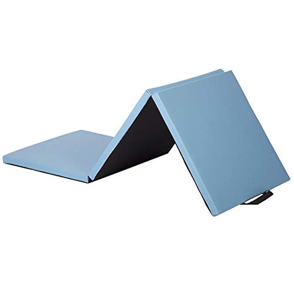 2'x6'x2' Tri-Fold Tumbling Mat - Extra Thick Non-Slip Gymnastics Mat for Home Gym, Yoga, Pilates & MMA Training - Waterproof Exercise Mat with Carrying Handles - Perfect for Kids & Adults Fitness, Martial Arts Practice & Aerobics Workouts
