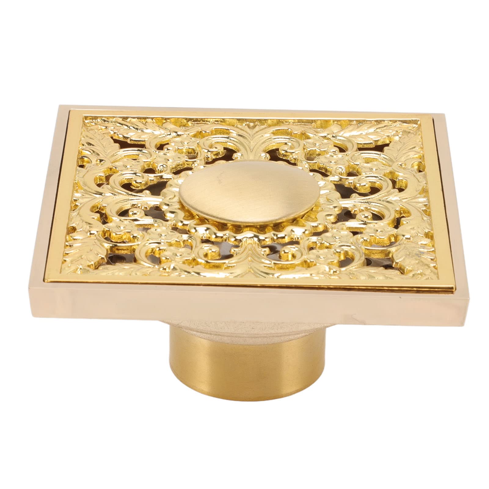 Gold Shower Drain Cover - Removable Anti-Clogging Grid for Bathroom, Balcony & Outdoor Use - Easy Cleaning & Hair Catcher for Showers, Decks & Patios