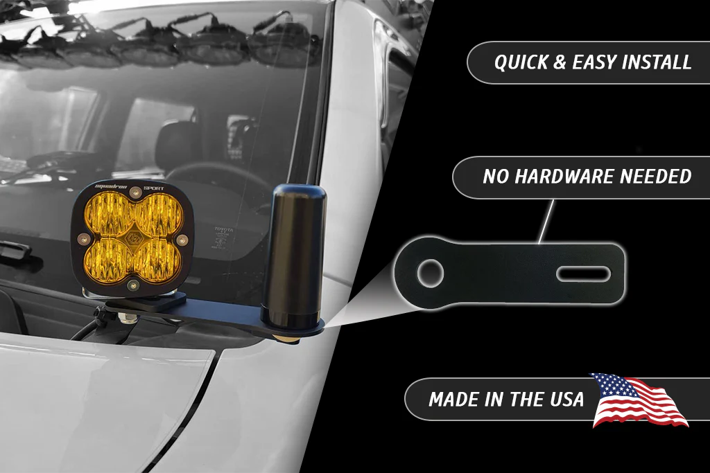 Rago Fabrication HAM Antenna Ditch Light Bracket Extension - Heavy Duty Off-Road Mounting Solution for Jeep, Truck & 4x4 Vehicles | Perfect for Off-Roading, Camping & Emergency Communication