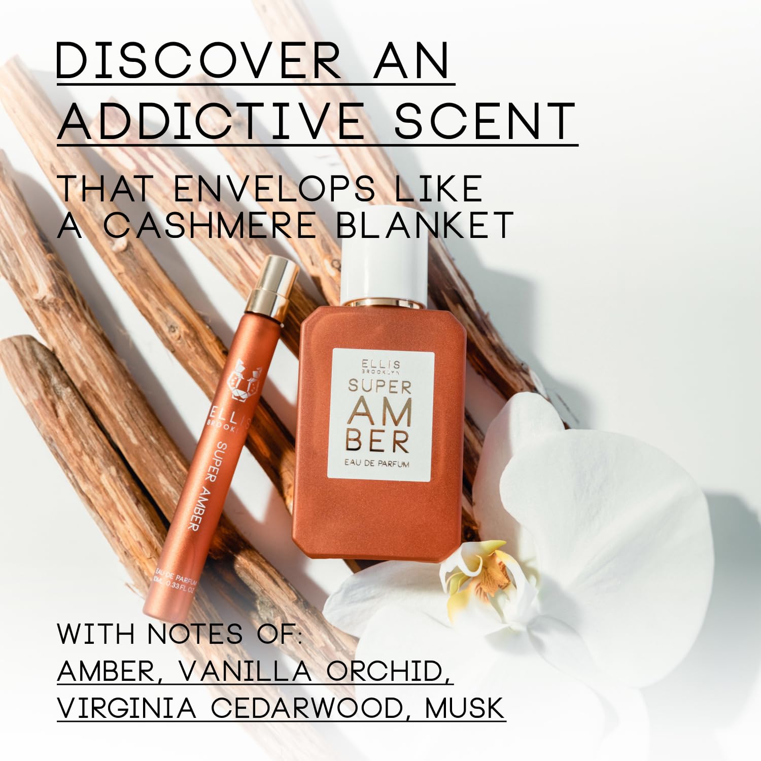 Ellis Brooklyn VANILLA MILK & SUPER AMBER Eau De Parfum for Women - Long Lasting Clean Fragrance, Travel Size Perfume Spray (0.34 oz) | Perfect for Everyday Wear, Date Nights & Gift Giving