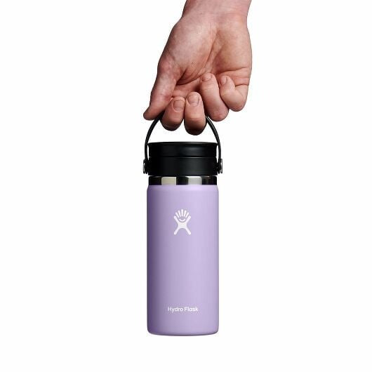 16 oz Wide Mouth Water Bottle with Flex Sip Lid - Leakproof & Durable Stainless Steel Insulated Bottle for Gym, Hiking, Travel & Everyday Hydration