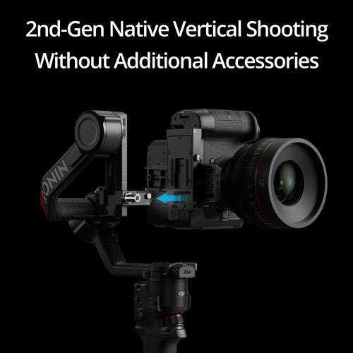 DJI RS4 Pro 3-Axis Gimbal Stabilizer for Mirrorless & DSLR Cameras - Professional Handheld Stabilization for Smooth Video & Photography - Perfect for Vlogging, Filmmaking, and Travel Videography