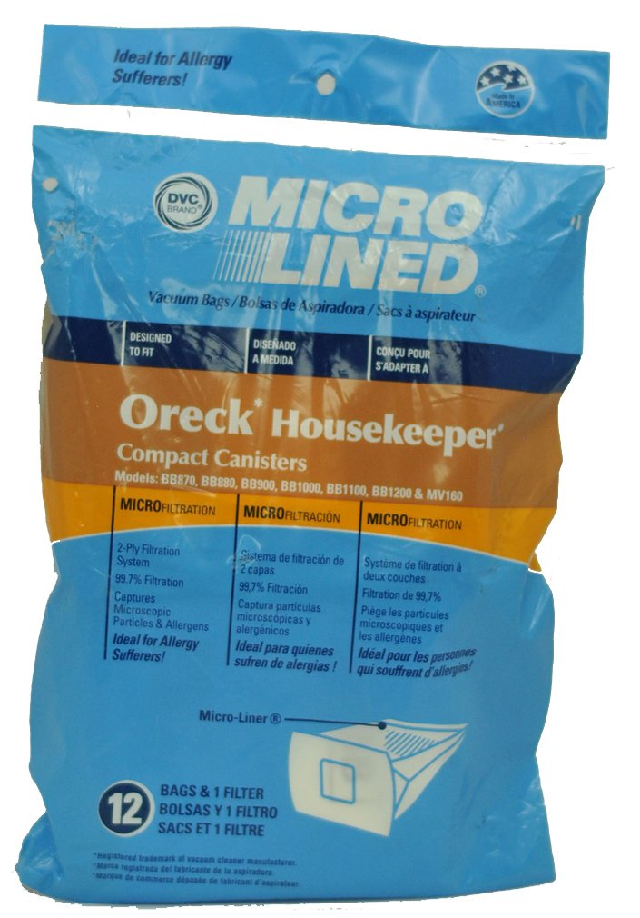 Oreck Vacuum Bags - DVC Canister Replacement for Housekeeper | Home Cleaning