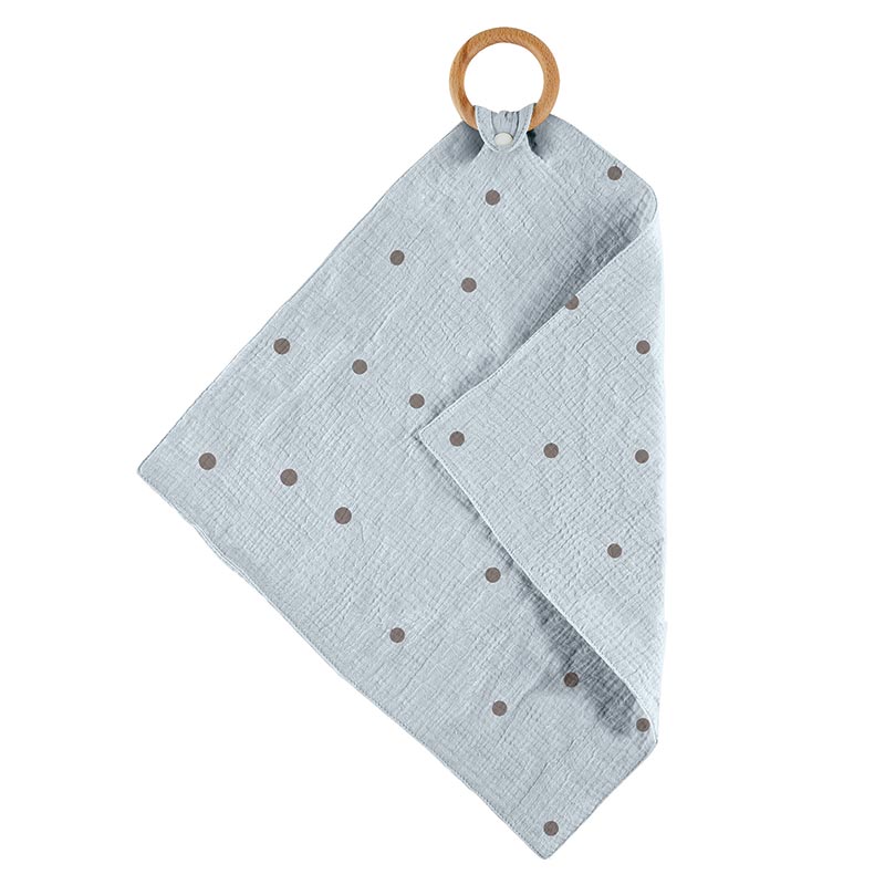 Mini Blankie Teether Dots - Soft Baby Teething Blanket with Sensory Dots | Perfect for Soothing Sore Gums & Comforting Infants | Ideal for Nursery, Stroller, and Travel Use