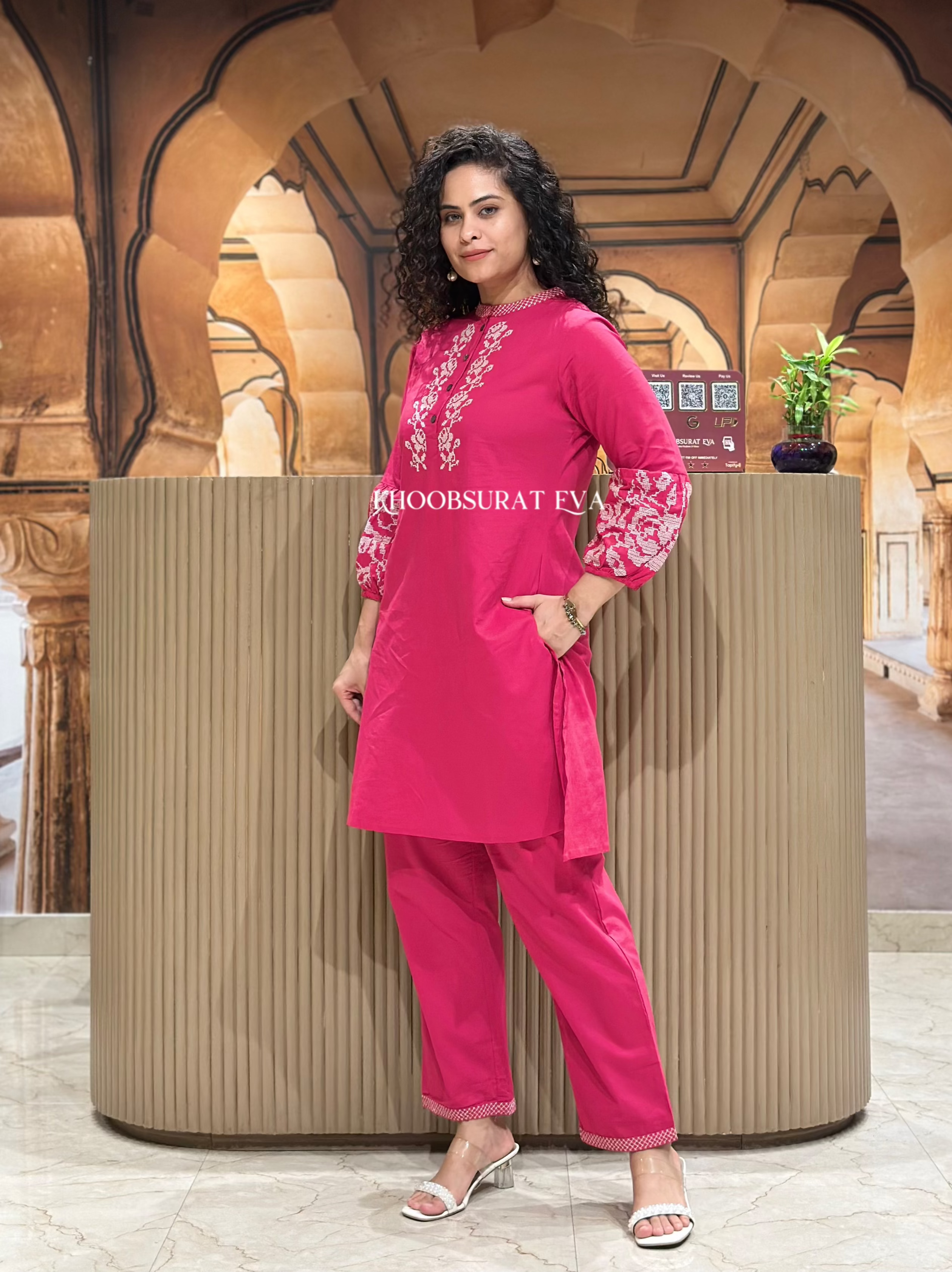 Rise Up Rose Coord Set - Women's Matching Outfit for Casual Wear, Date Night & Spring Fashion | Trendy Two-Piece Set