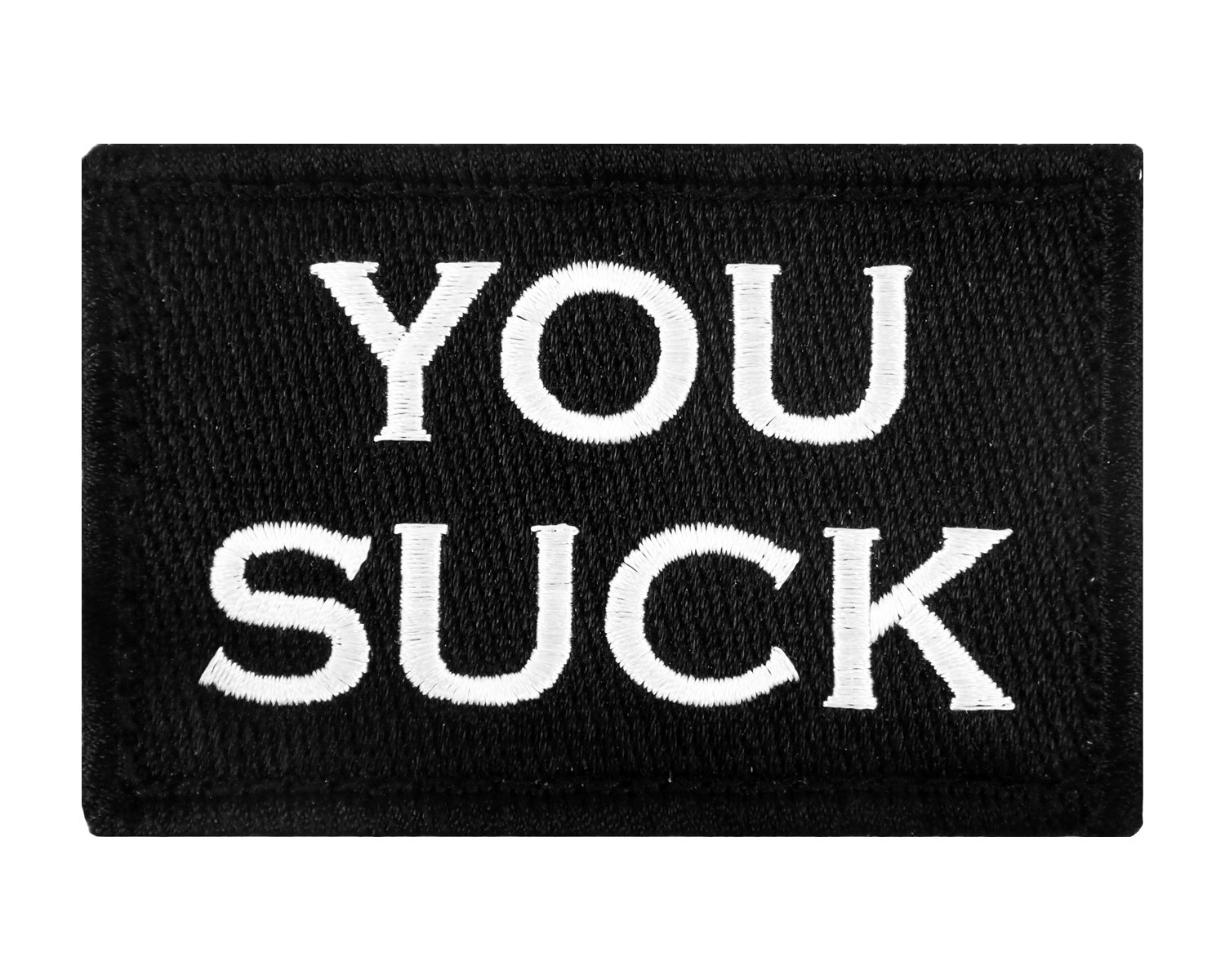 Embroidered Hook and Loop Morale Patch - Black & White - Perfect for Military, Tactical Gear & Backpacks