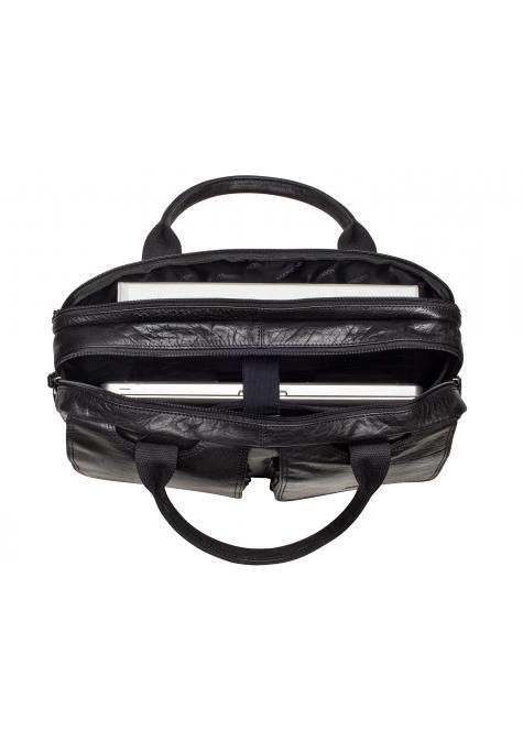 Mancini ARIZONA Double Compartment Business Briefcase for 15.6 Inch Laptop & Tablet - Stylish Work Bag for Office, Travel & Business Professionals