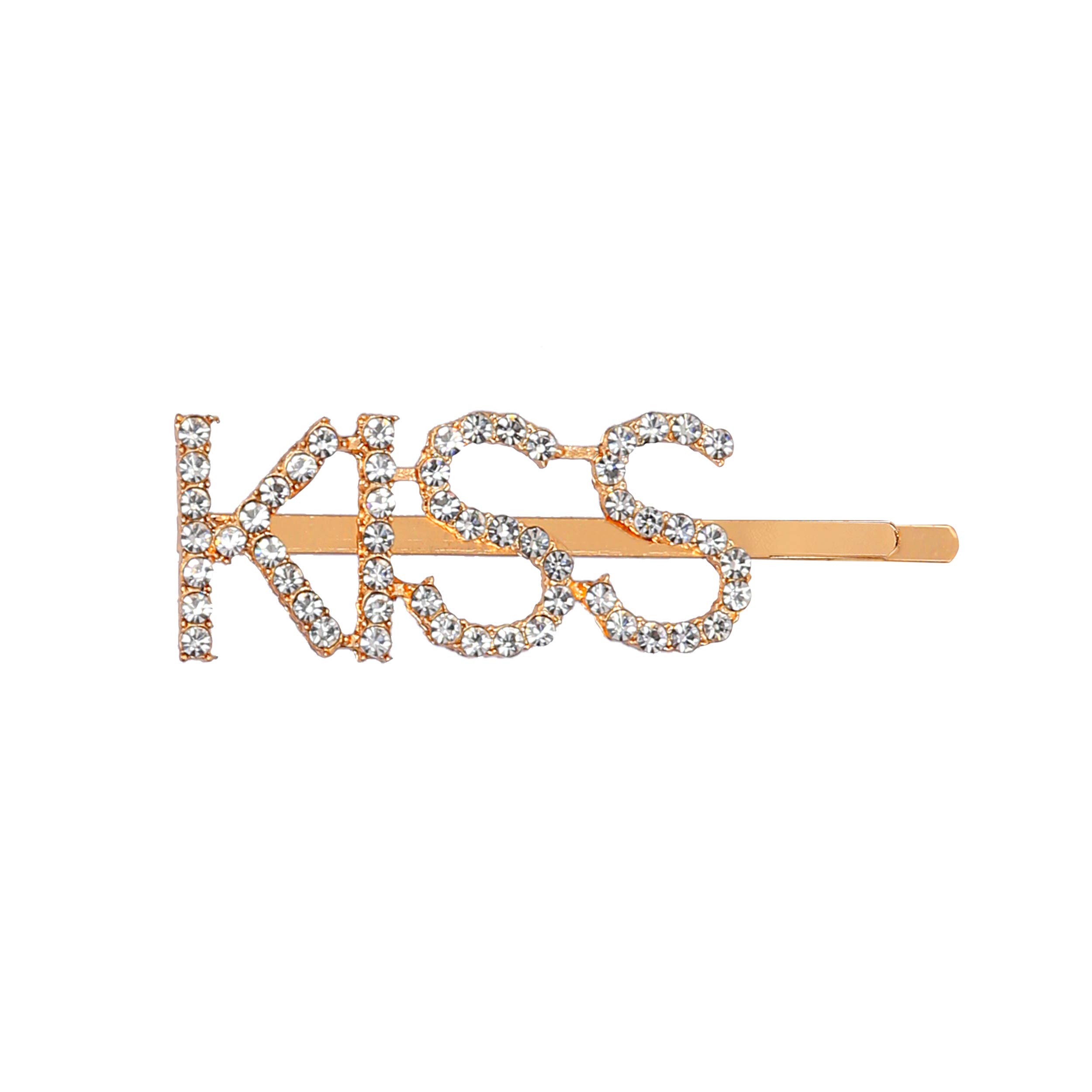 YouBella Golden Crystal Hair Pins & Clips Set of 3 - Elegant Hair Accessories for Women & Girls - Perfect for Weddings, Parties & Everyday Wear