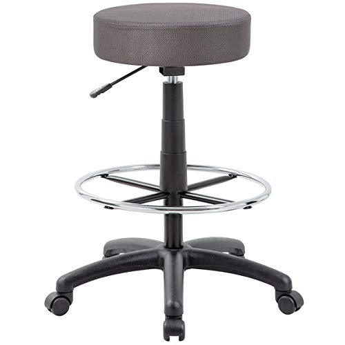 Charcoal Grey The DOT Drafting Chair - Adjustable Rolling Office Stool for Home, School, Hospital & Clinic - Ergonomic Seat for Dentists, Architects & Long Work Sessions