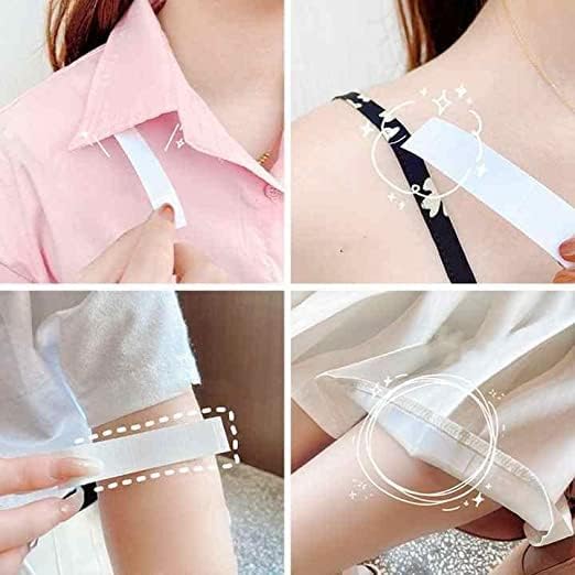 HARSHLOVE 36 PCS Transparent Invisible Double Sided Skin Tape for Women - Body Fashion Tape for Dresses, Strapless Bras & Wardrobe Fixing - Stays Secure All Day