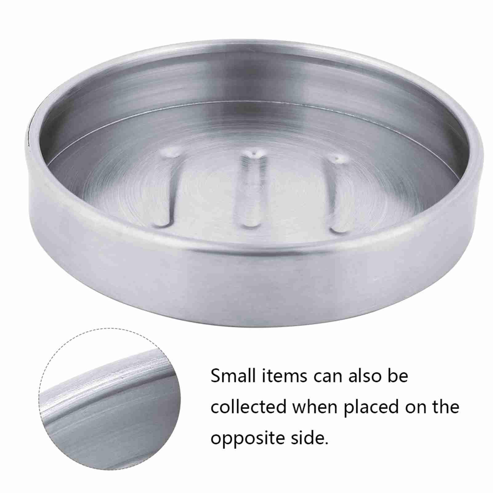 Stainless Steel Soap Dish Holder - Round Rustproof Soap Tray for Bathroom, Kitchen & Hotel - Perfect for Bar Soaps, Sponge Storage & Toilet Organization (Durable & Stylish)