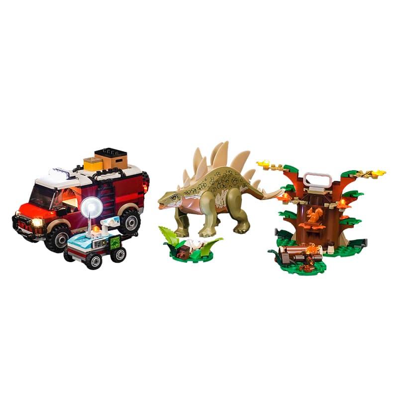 LEGO Jurassic World Dinosaur Missions Stegosaurus Discovery 76965 Light Kit - DIY Building Blocks Lighting Set for Display & Night Scene Decoration